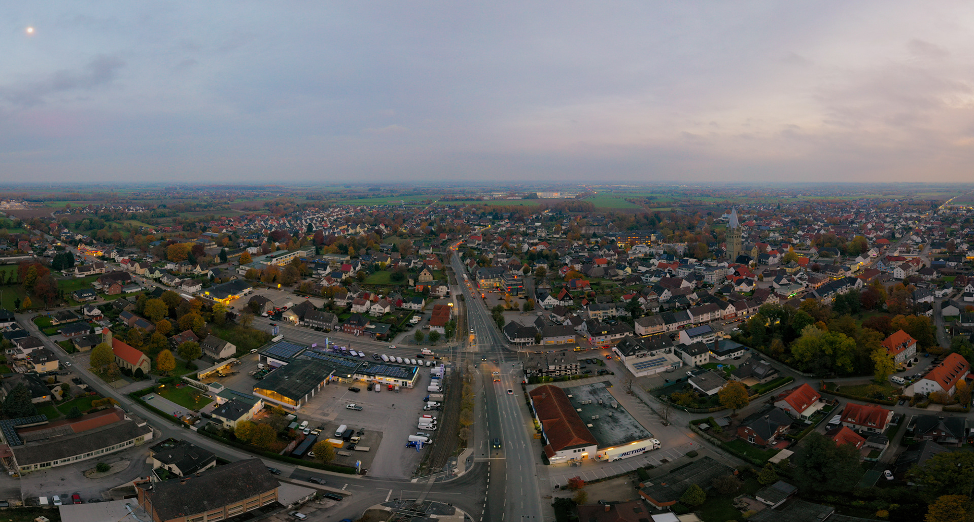 Mittelpunkt der Vier-Quadranten-Stadt