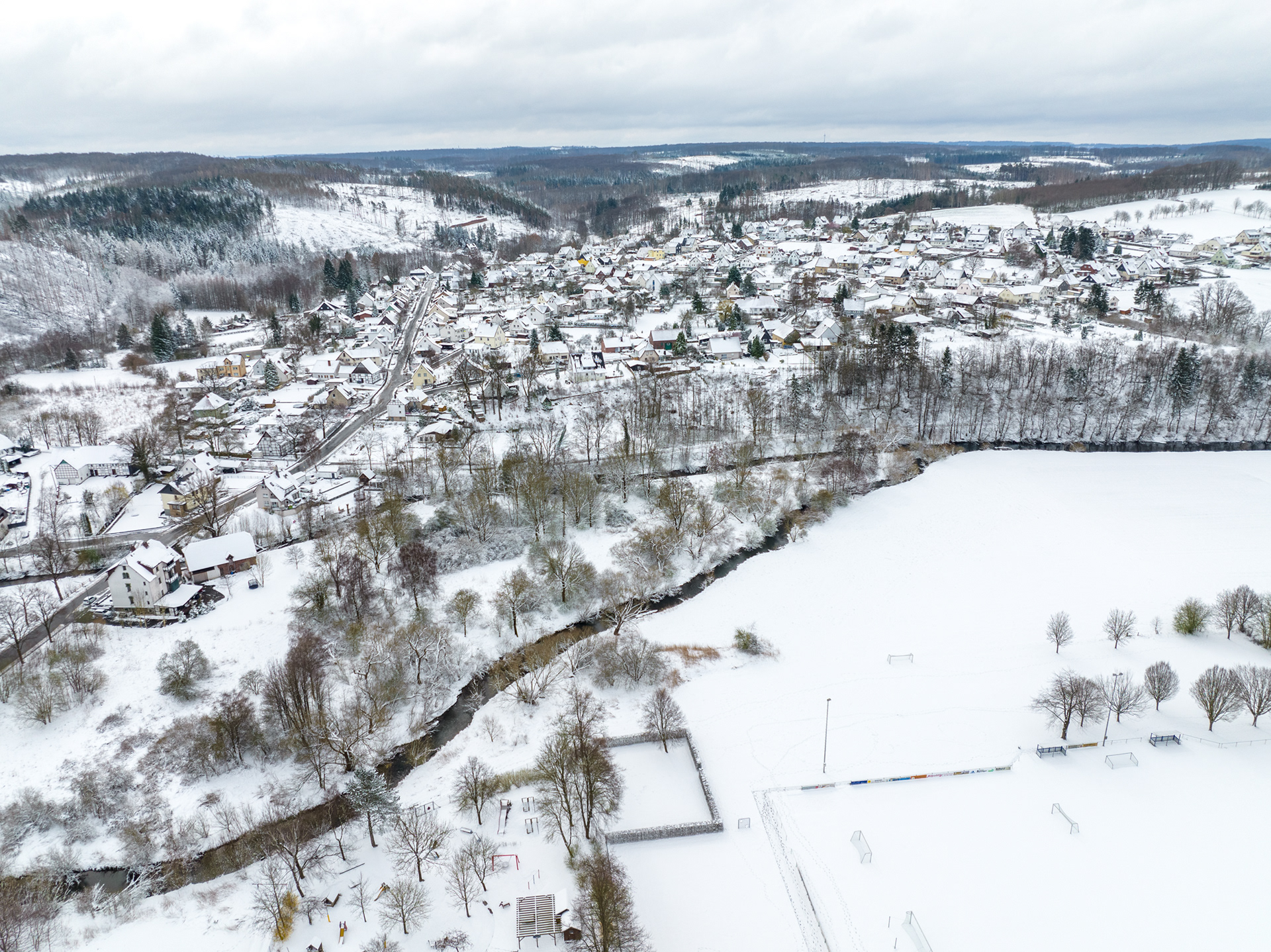 Der erste Schnee im Winter 2021/22 kommt am 1. April