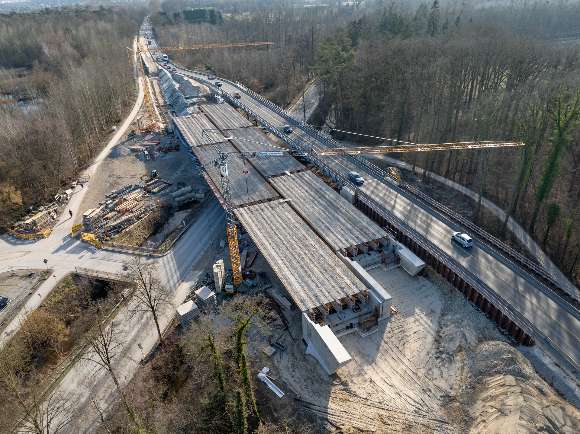 Brückenbau am Margaretensee