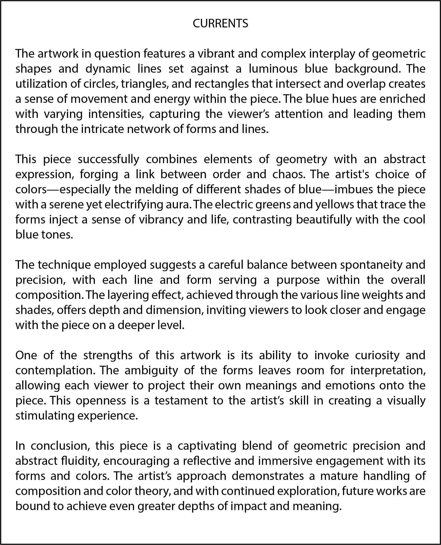Currents Description
