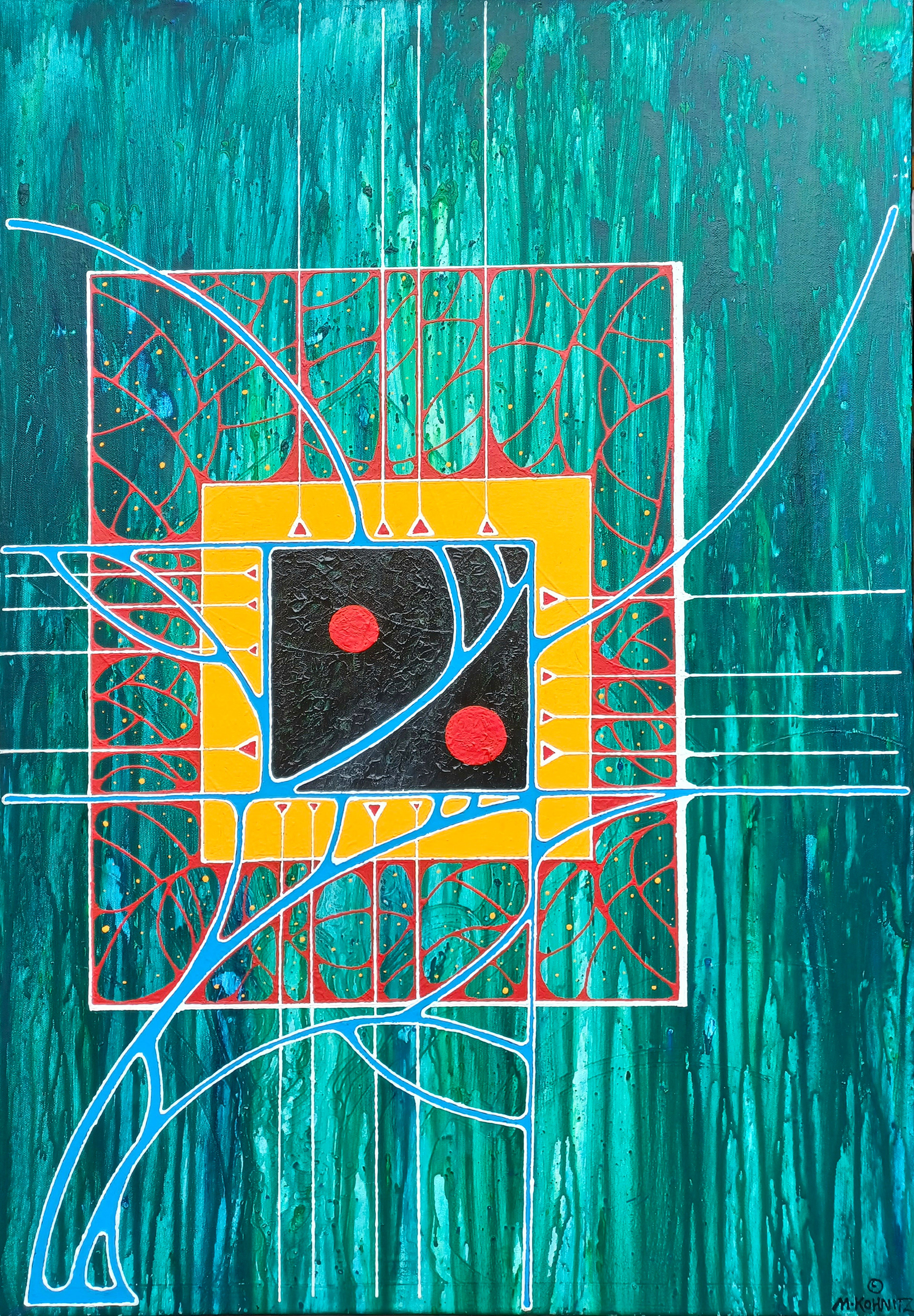 Blue Tree w Two Fruit $310
