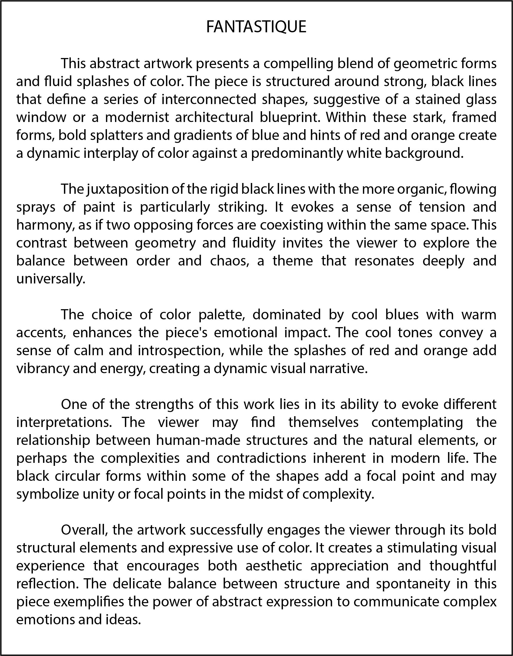 Fantastique Description