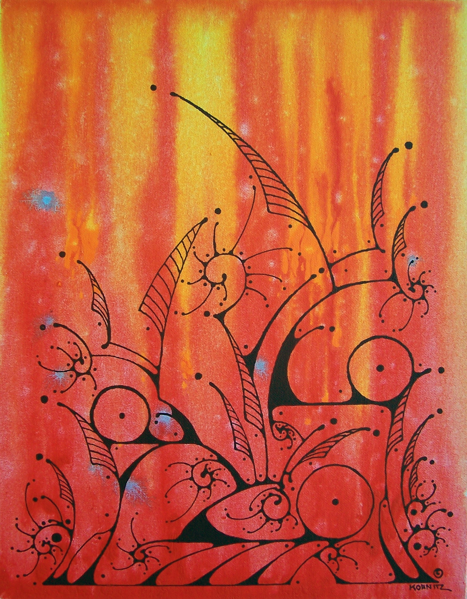 Flowering Tree on Red $95