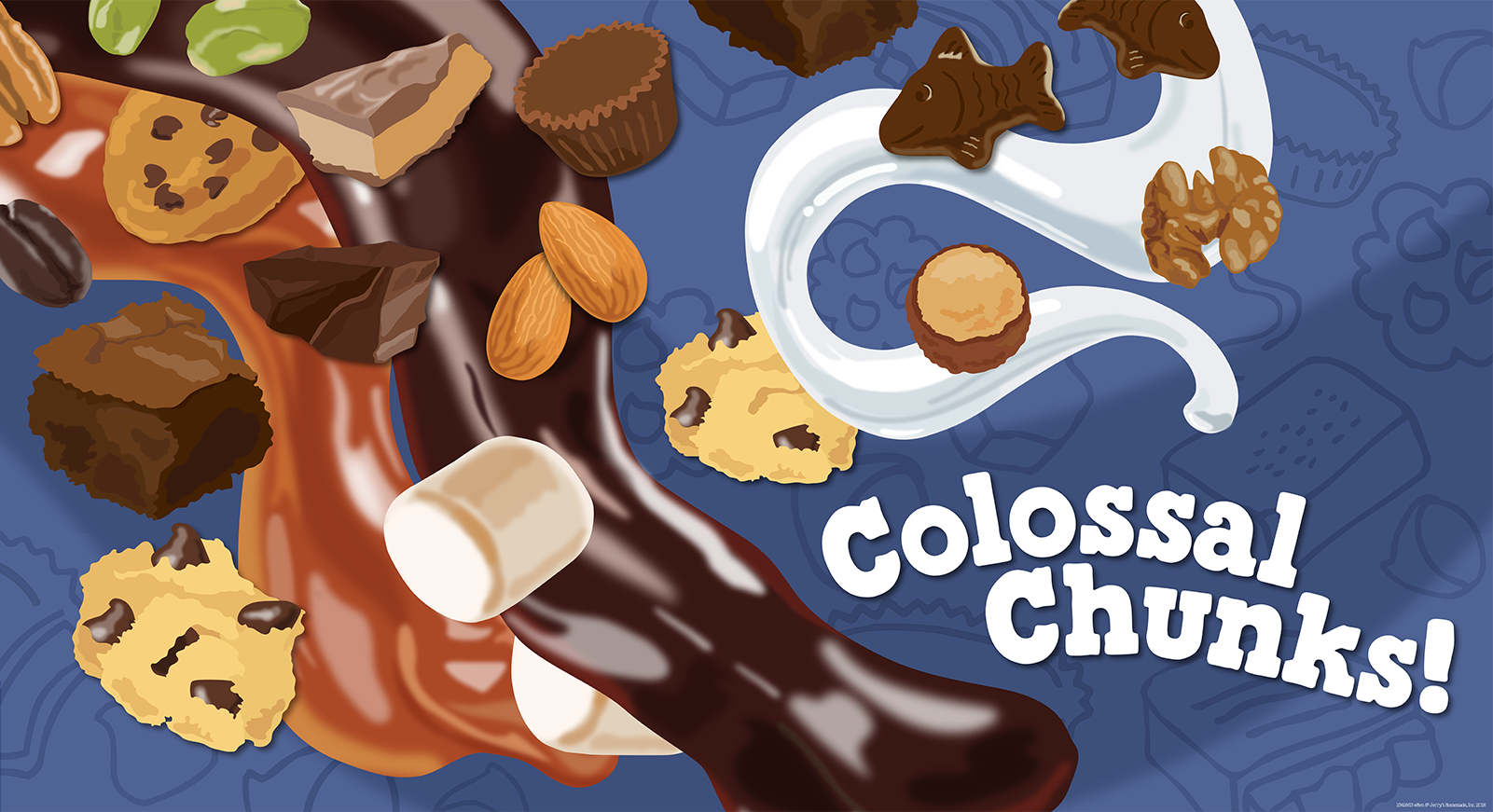 Giant chunks and swirls, well-placed within the factory