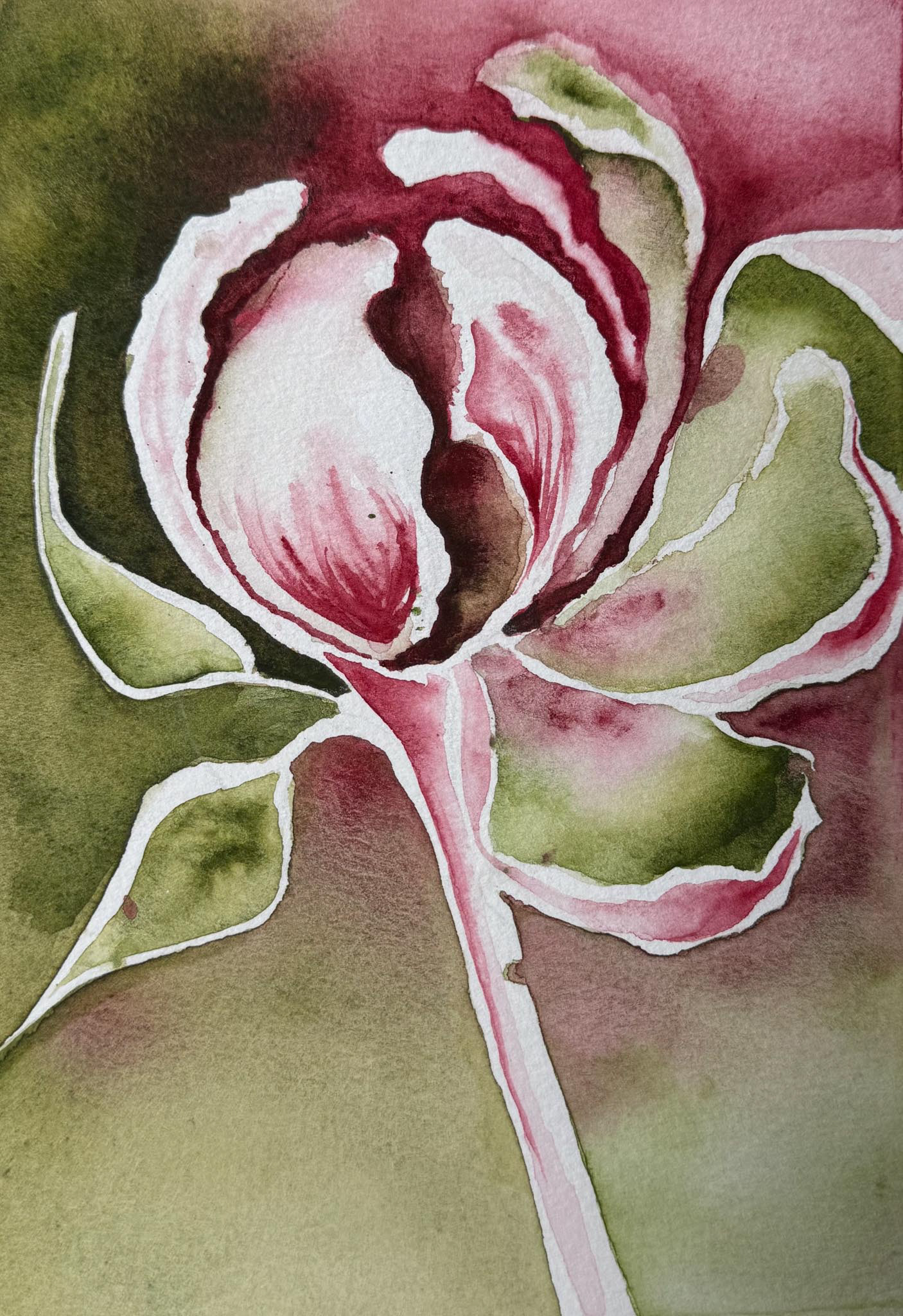 Peony 4, Watercolor