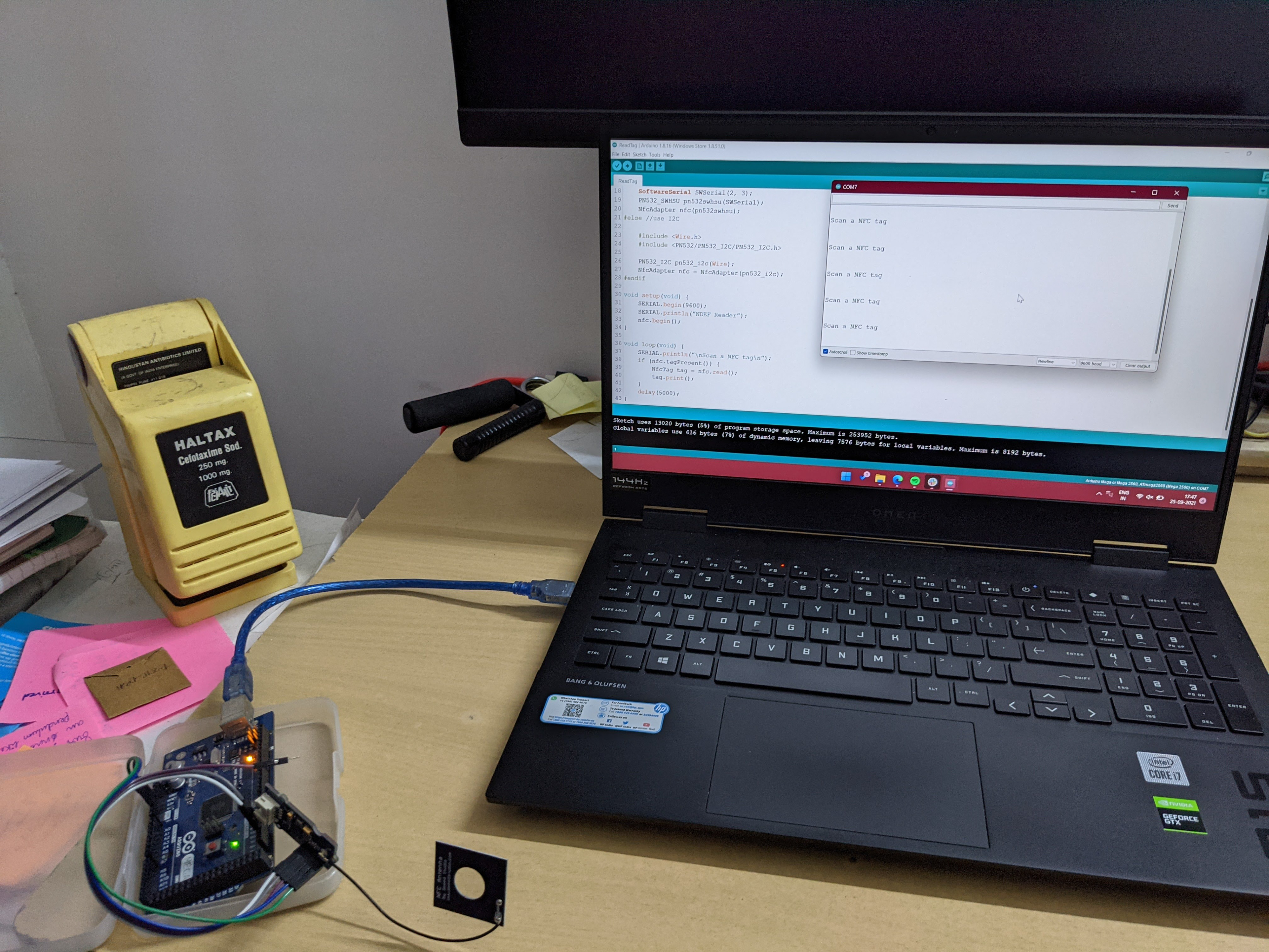 Testing an RFID module to be used in a smart Chess Board (WIP)