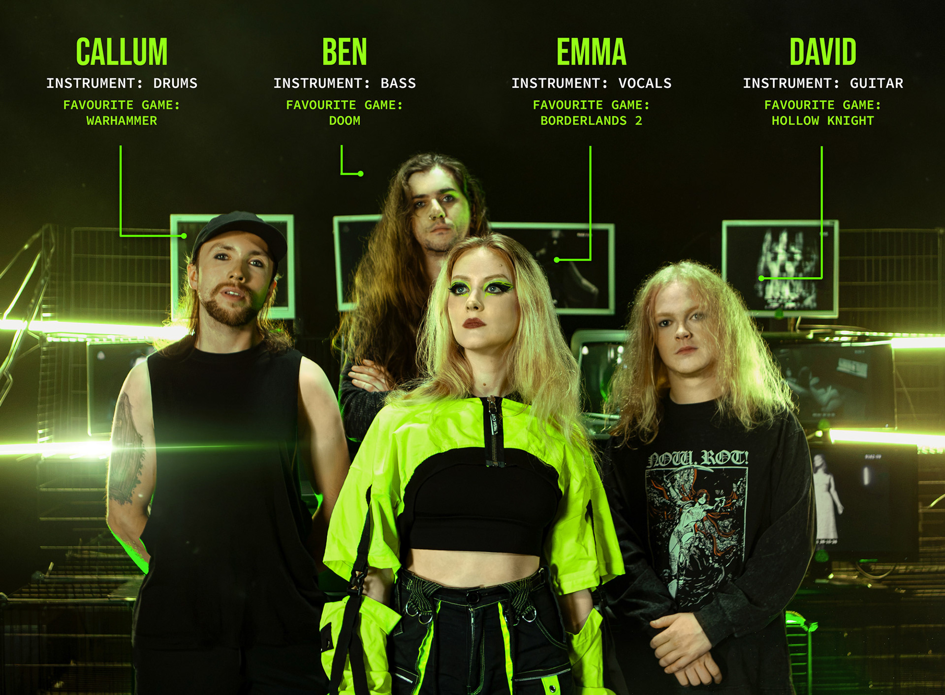 DACARA are: Callum, Ben, Emma and David