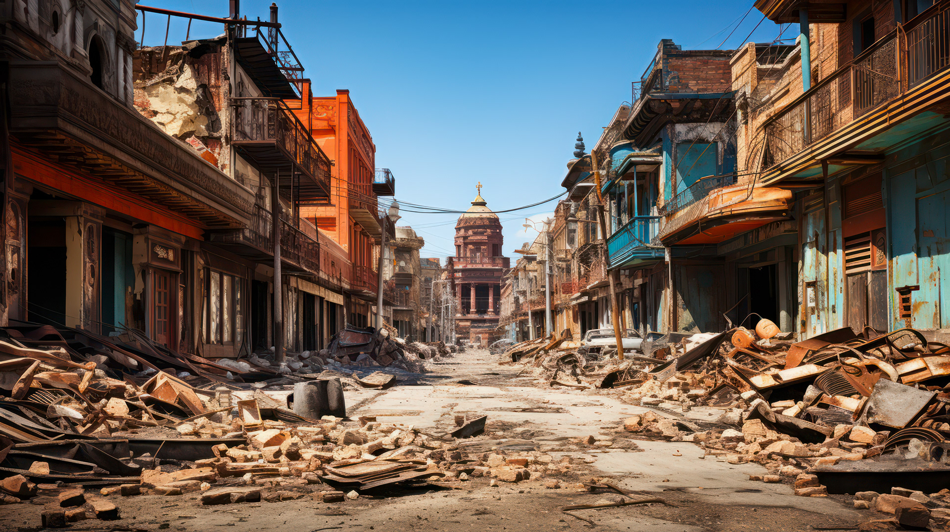 R阳台上挂着被烟雾熏得黯淡无光的红灯笼和金灯笼