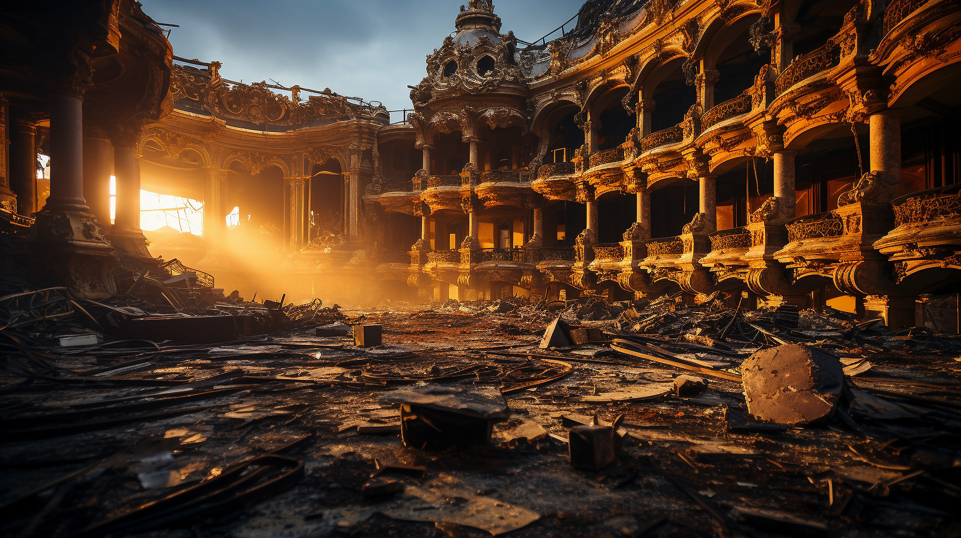 Las ruinas de París iluminadas por la luna evocan recuerdos de un pasado vibrante