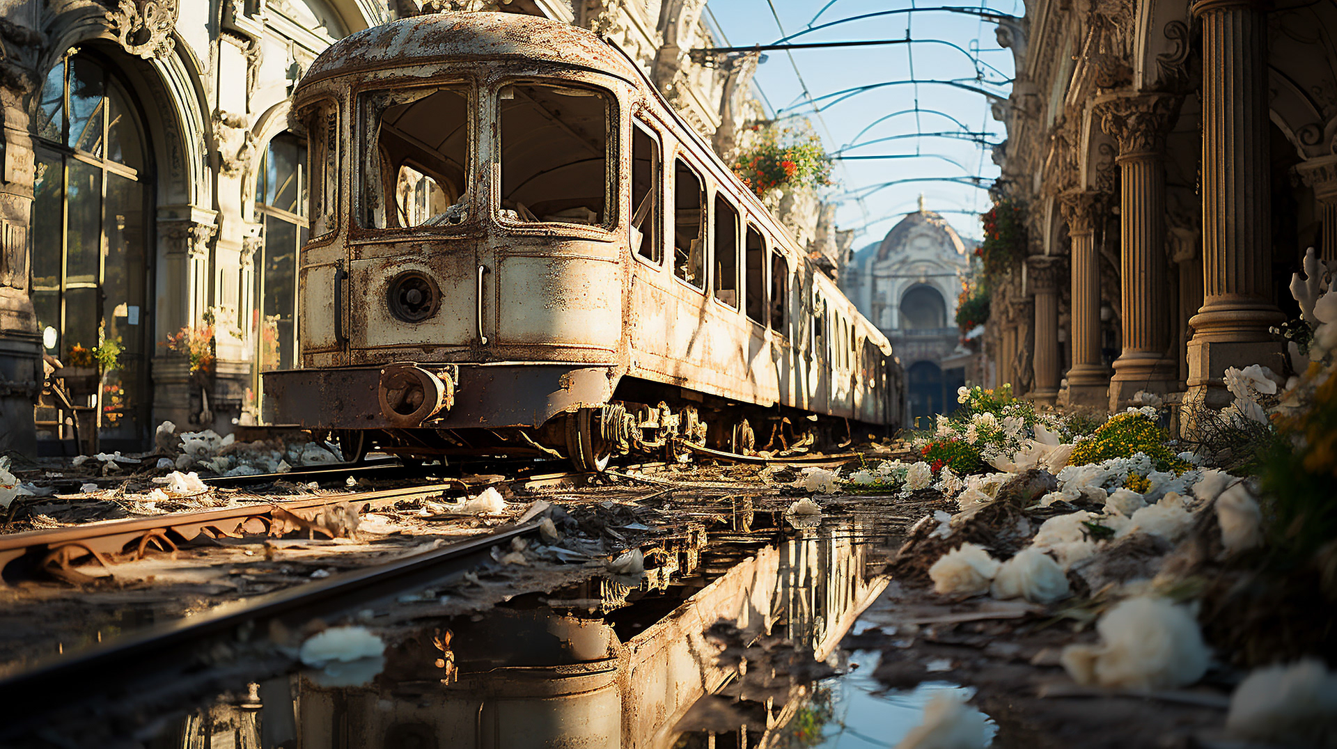 The devastation inside Paris's historic art galleries, a poignant reflection of broken dreams