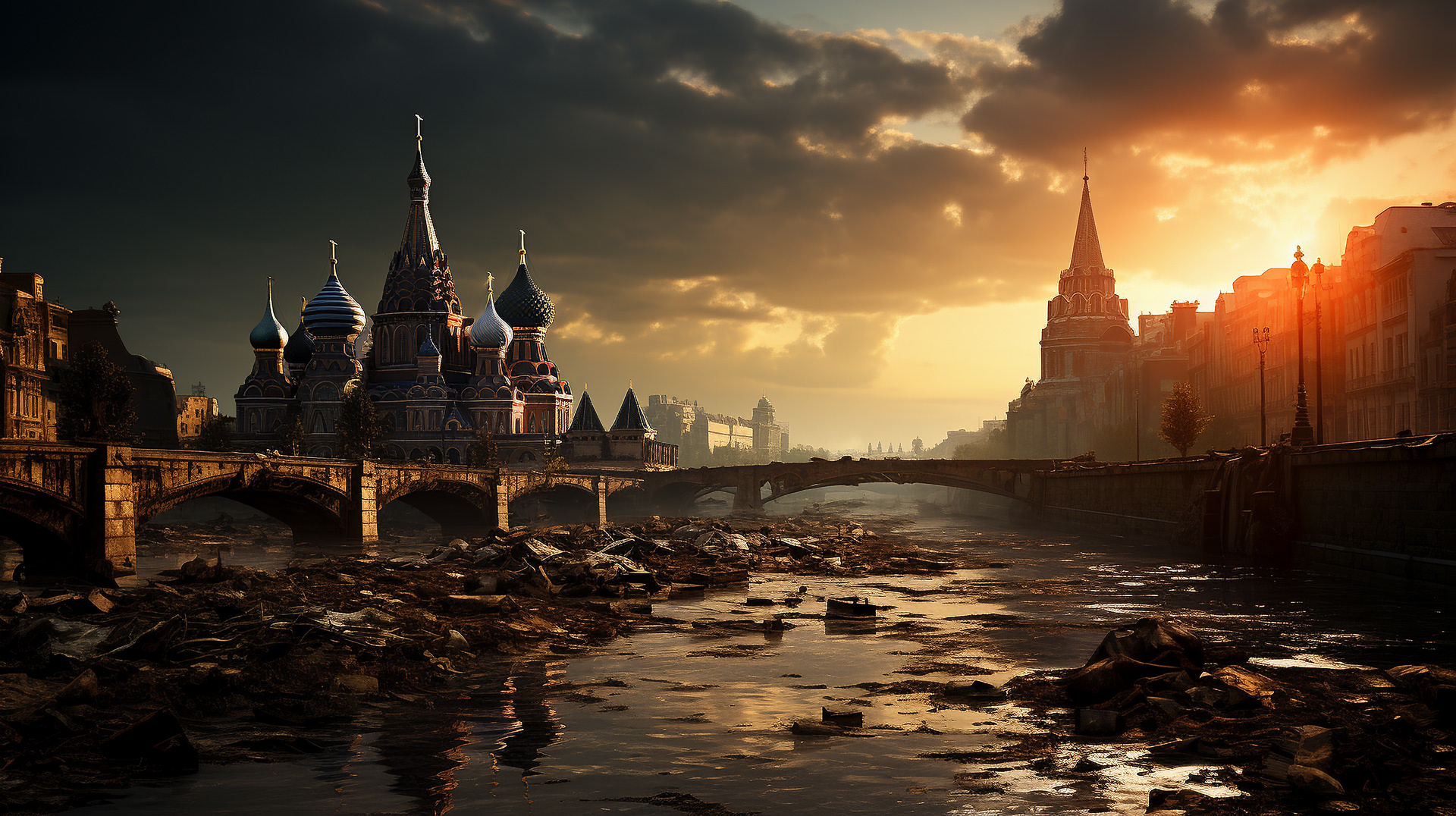 Красная площадь Москвы с собором Василия Блаженного - символом наследия России.