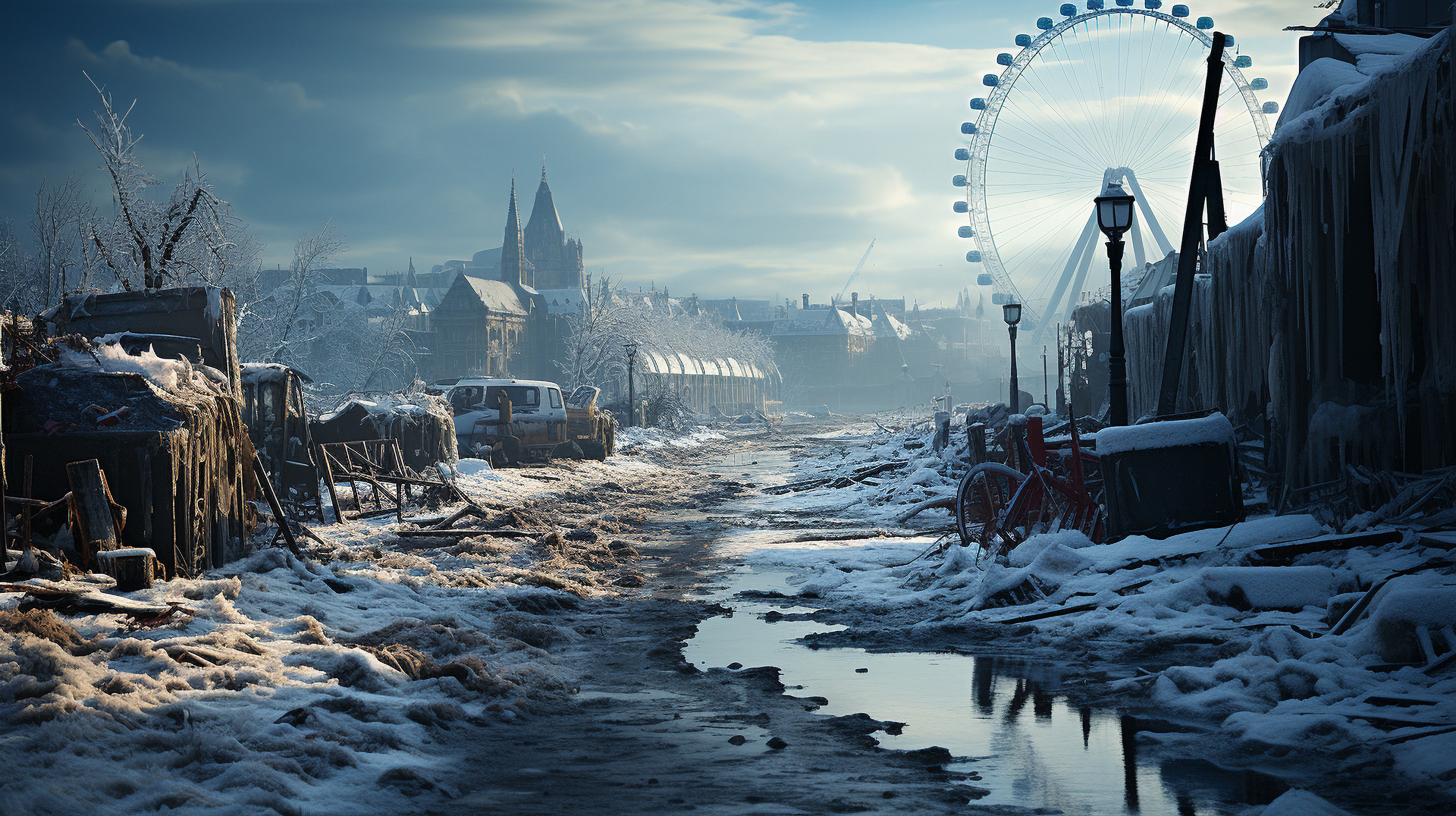 Vue emblématique de Londres avec Big Ben, Tower Bridge et la Tamise.