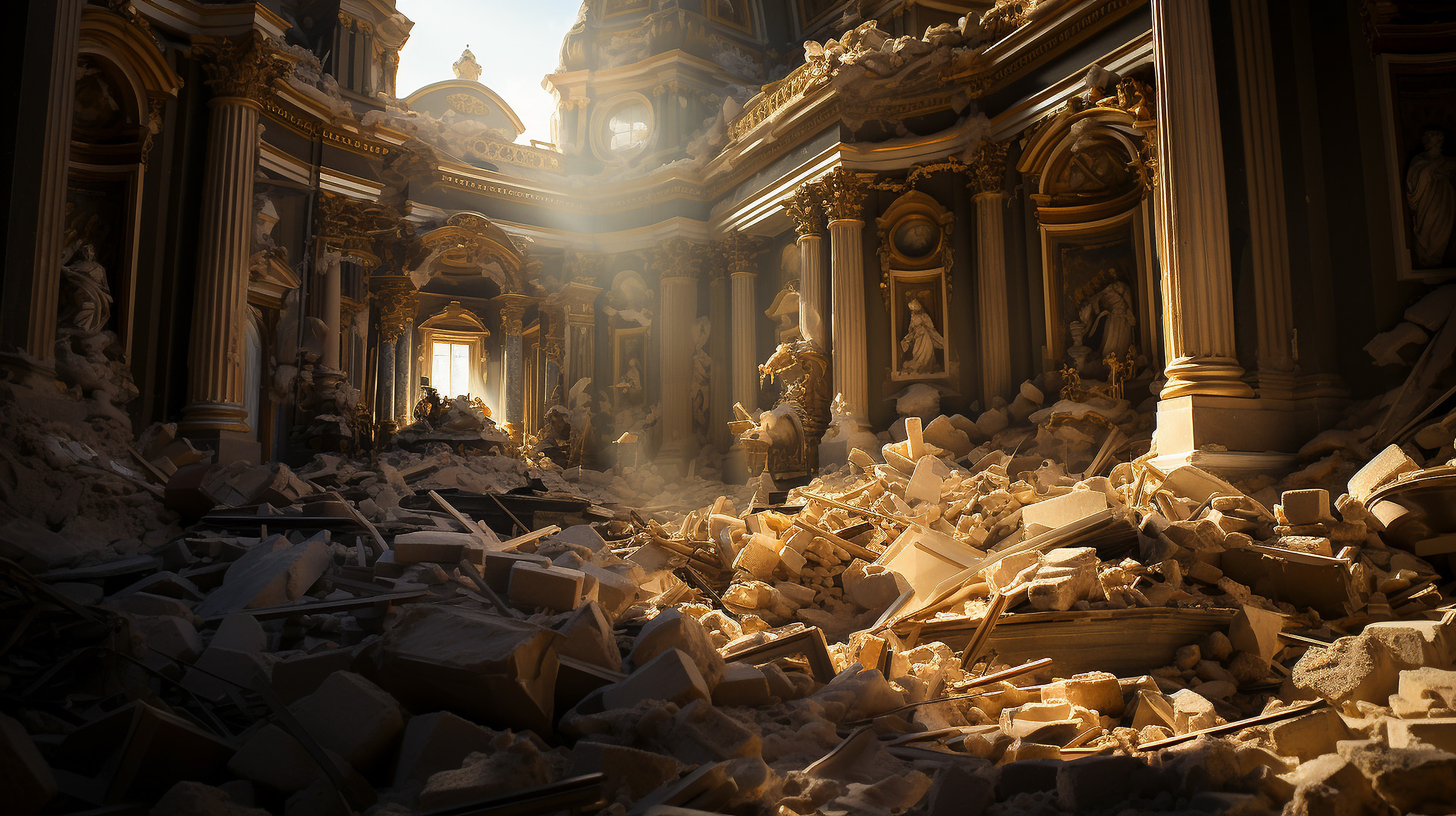 Las salas de los museos en ruinas son un triste reflejo del alma cultural perdida de París