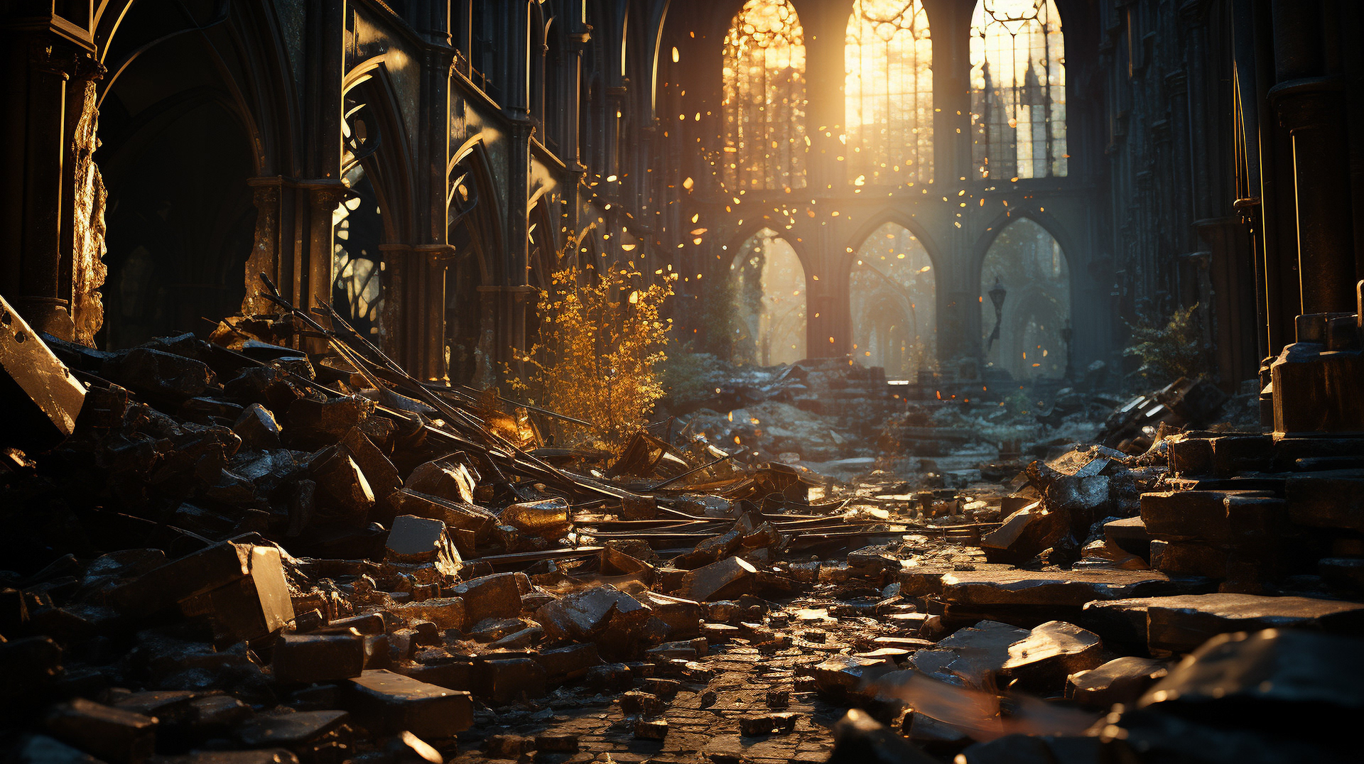 A final glimpse of the ruins of Paris reflects the city's dreams and haunting memories