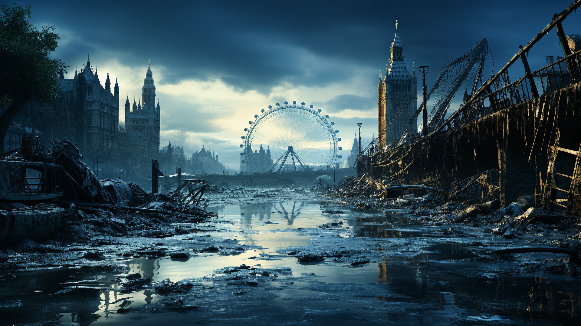 London Eye, une roue ancrée dans l'histoire, surplombant la capitale glacée.