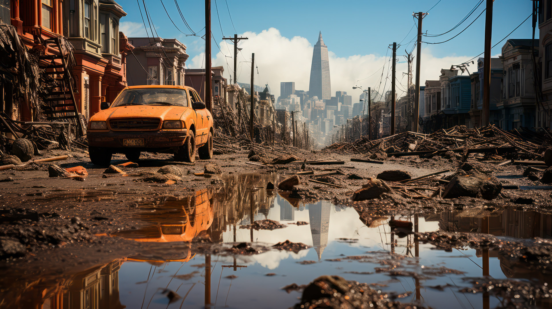 Ground rumbling, reminding of the city's geological fate