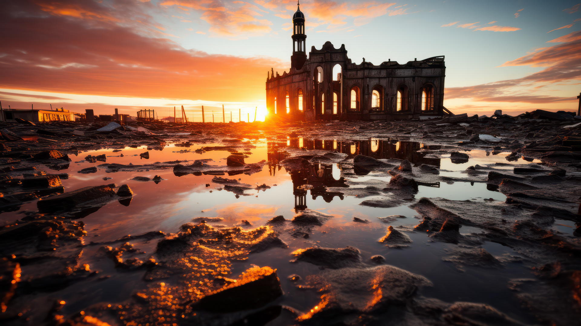 在码头反思人类成就的无常