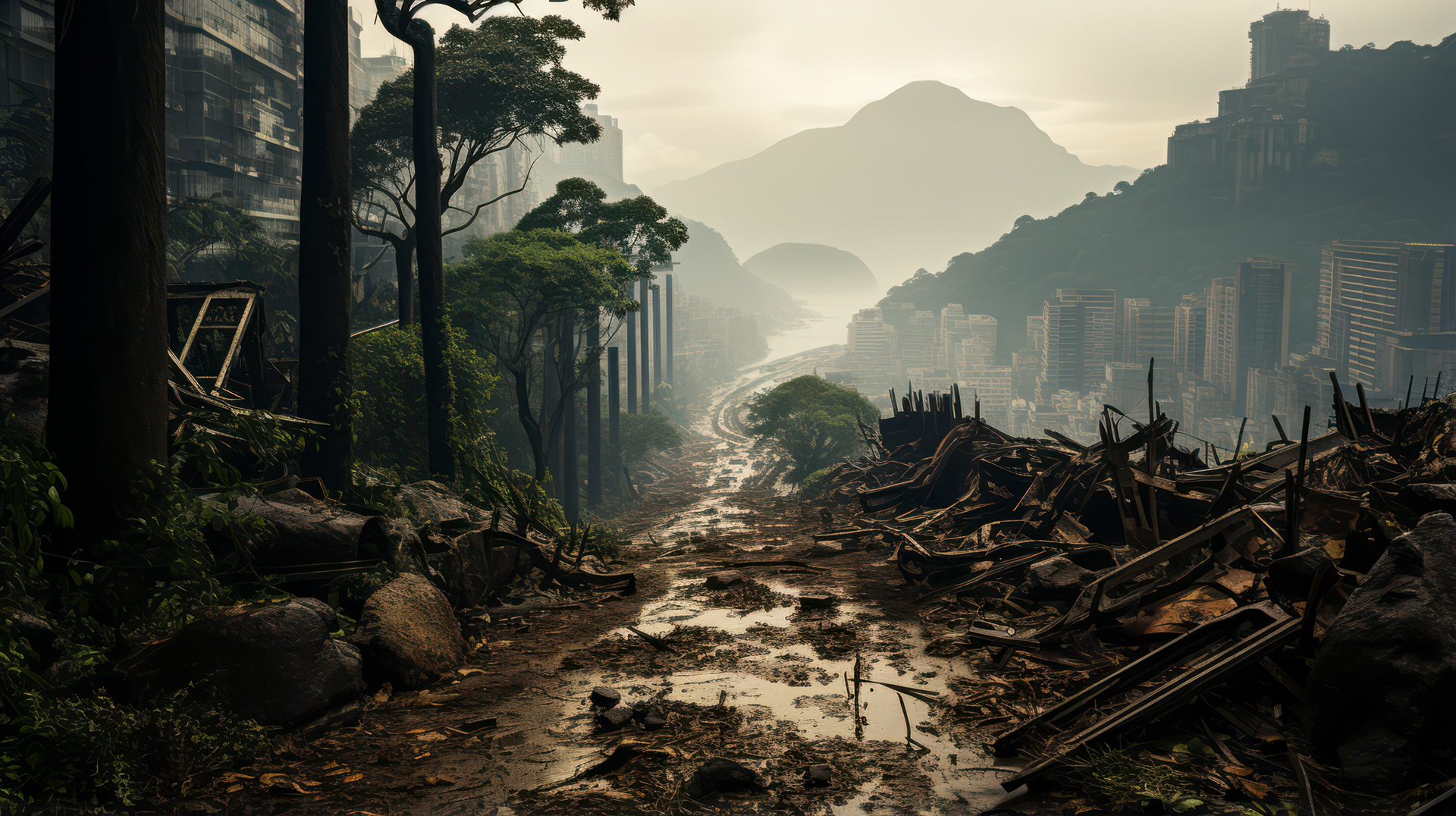 Una instantánea histórica de Río, que muestra su evolución desde un bullicioso asentamiento portugués hasta una silenciosa ciudad postapocalíptica.