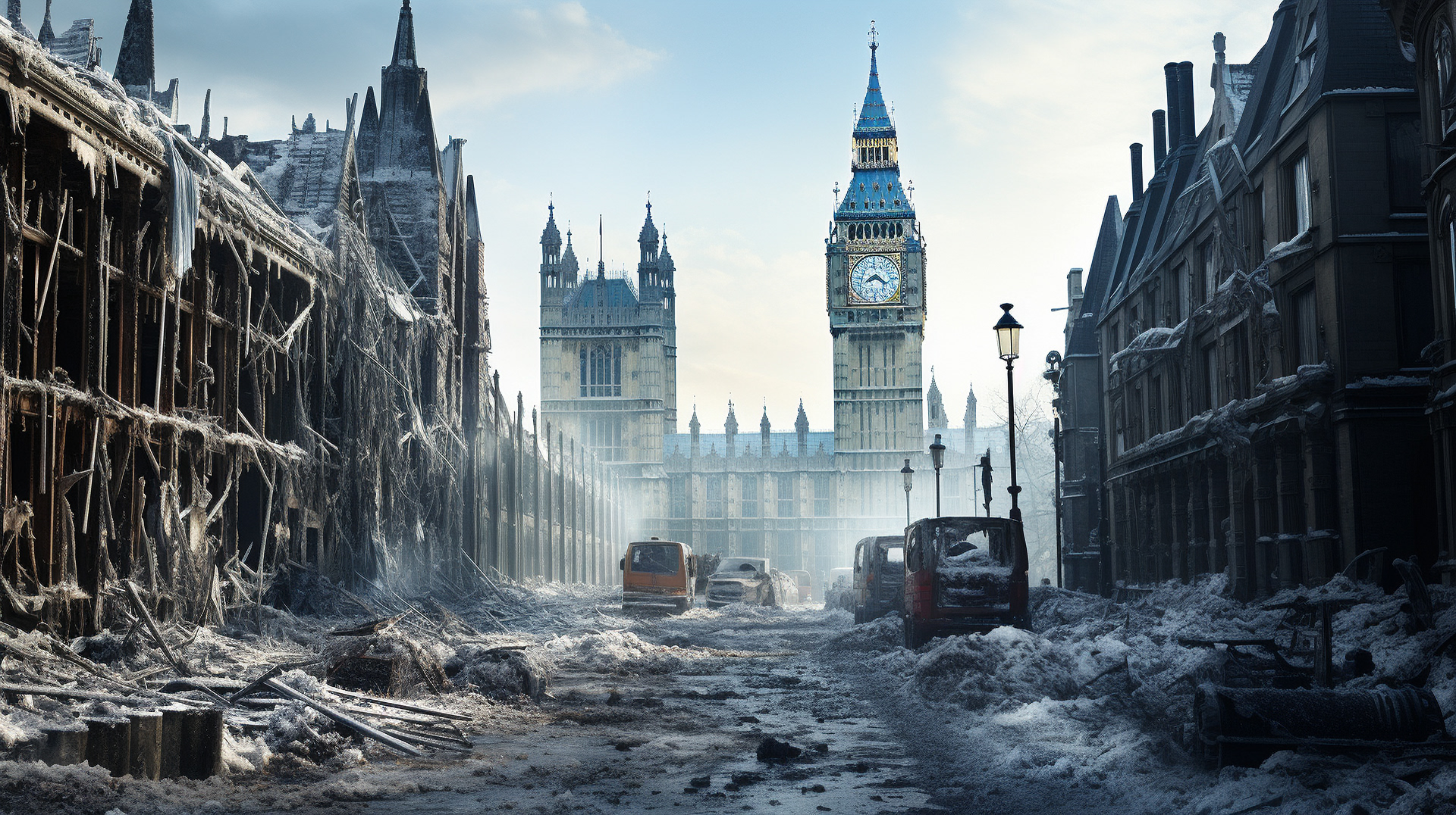Iconic London skyline with Big Ben