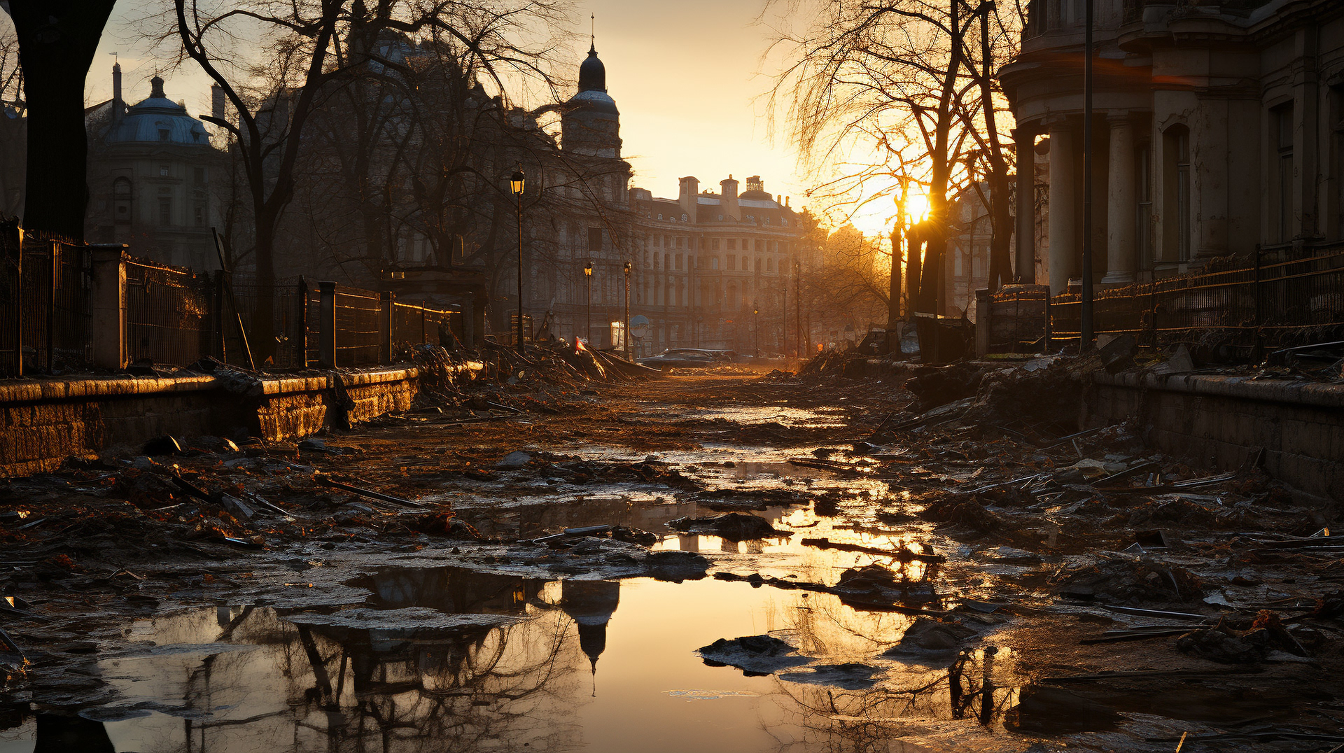 Moscow's ghostly streets, a complex tapestry of beauty and decay