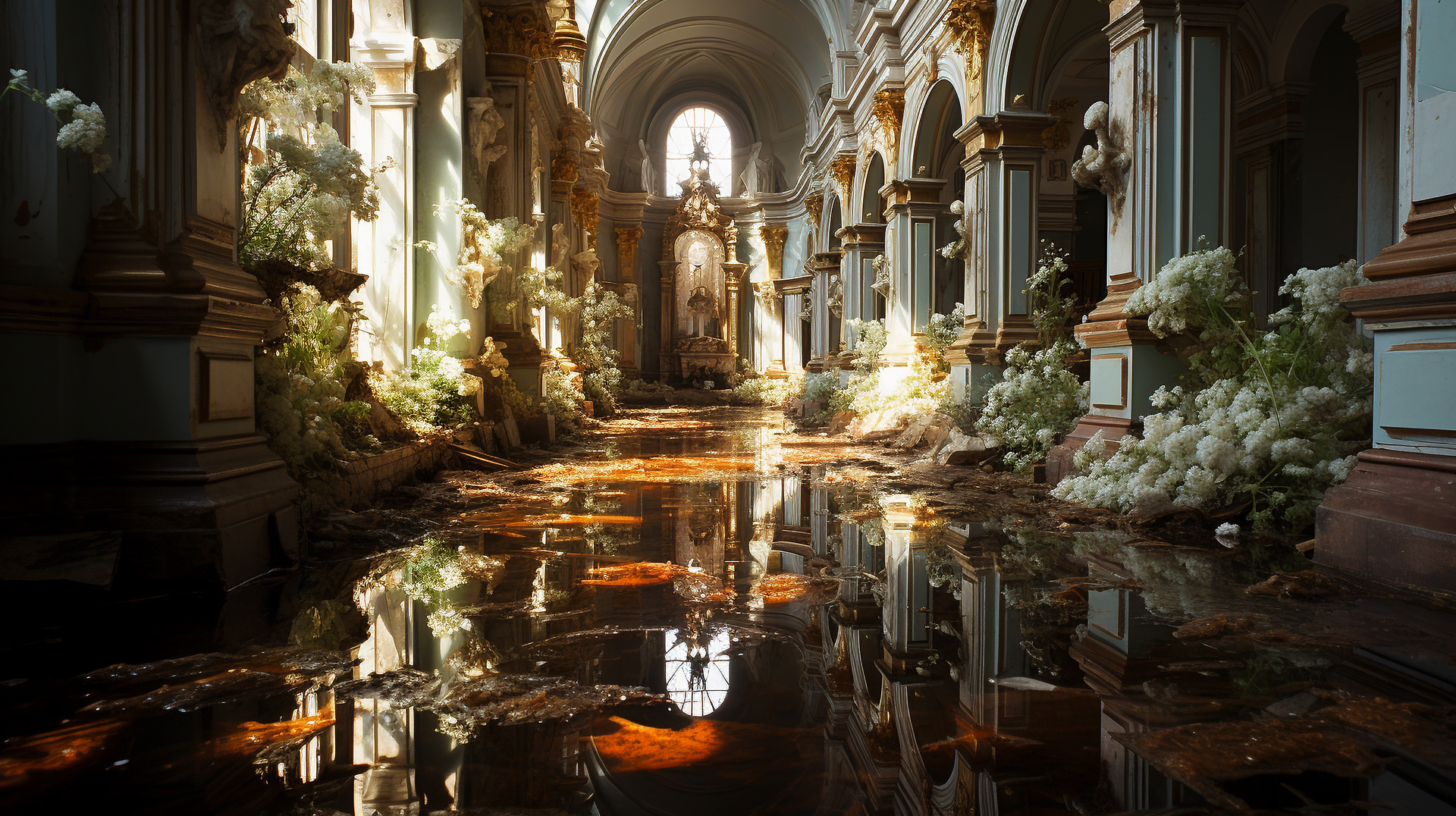 Tropical climate with dense air and stagnating canals in Venice.
