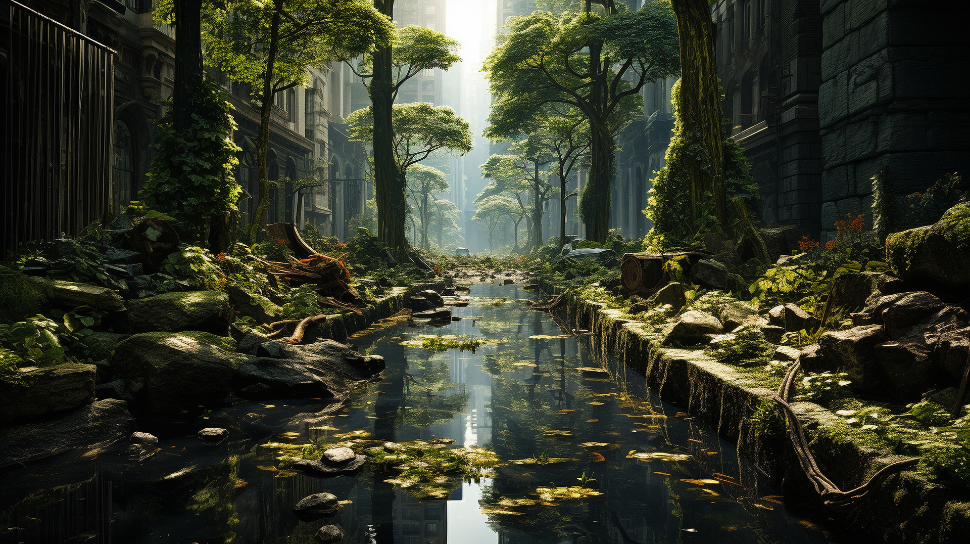 纽约的街道,曾经生机勃勃,如今却成了超现实的景象。