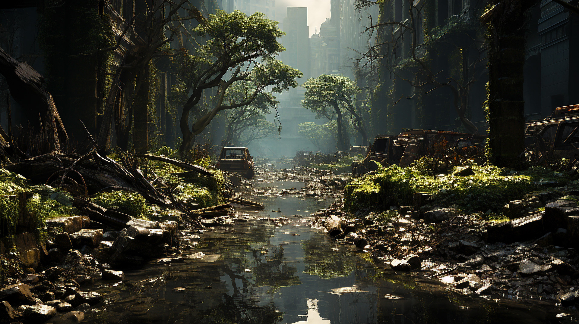 纽约的街道,曾经生机勃勃,如今却成了超现实的景象。