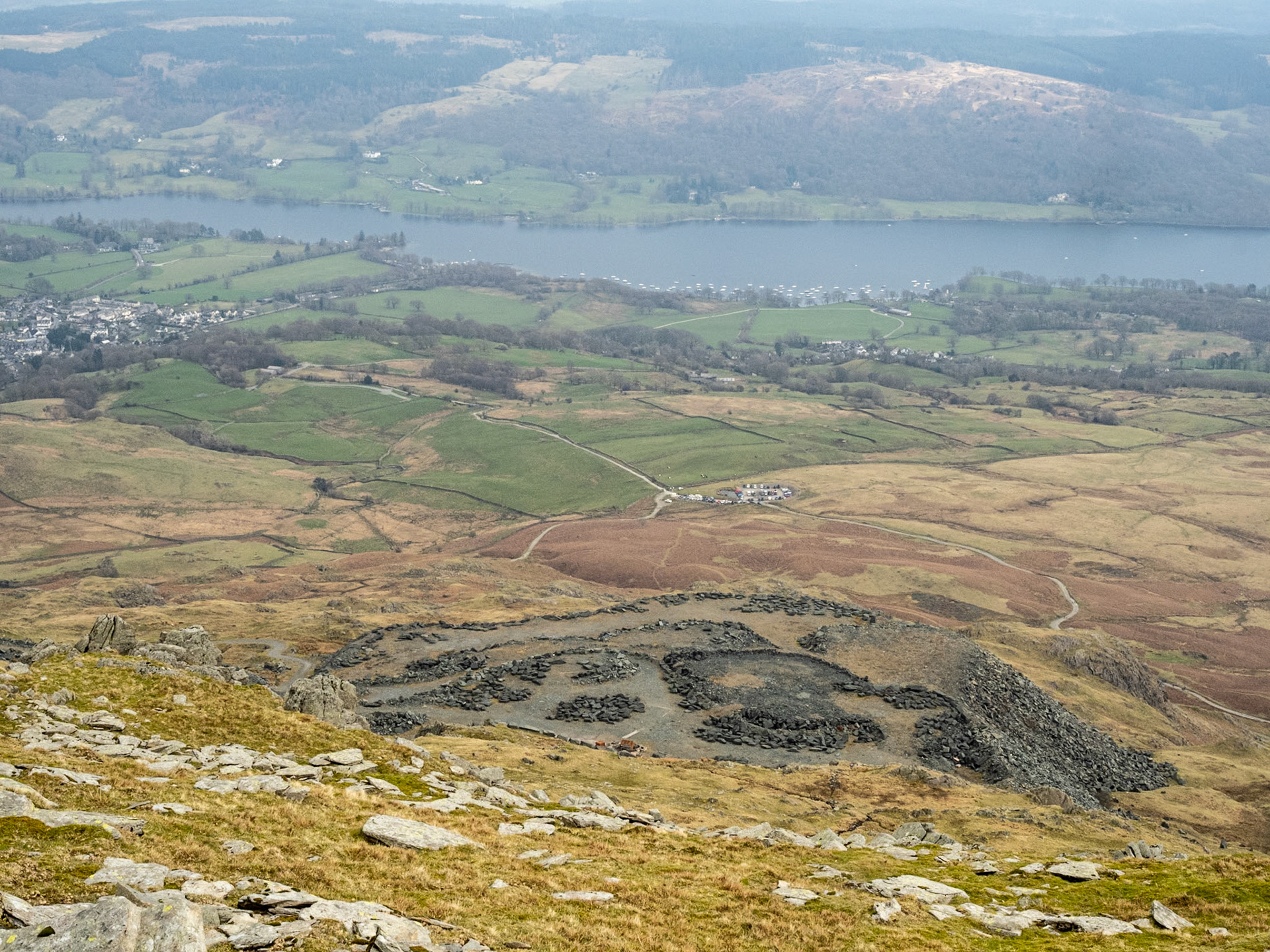 Abandoned quarry from above