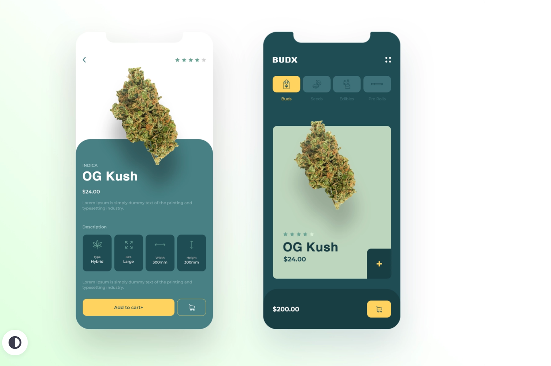 Flat design and floating imagery