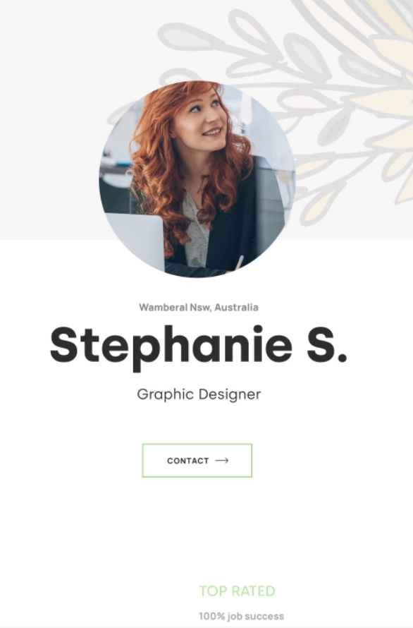 Centred Profile Page