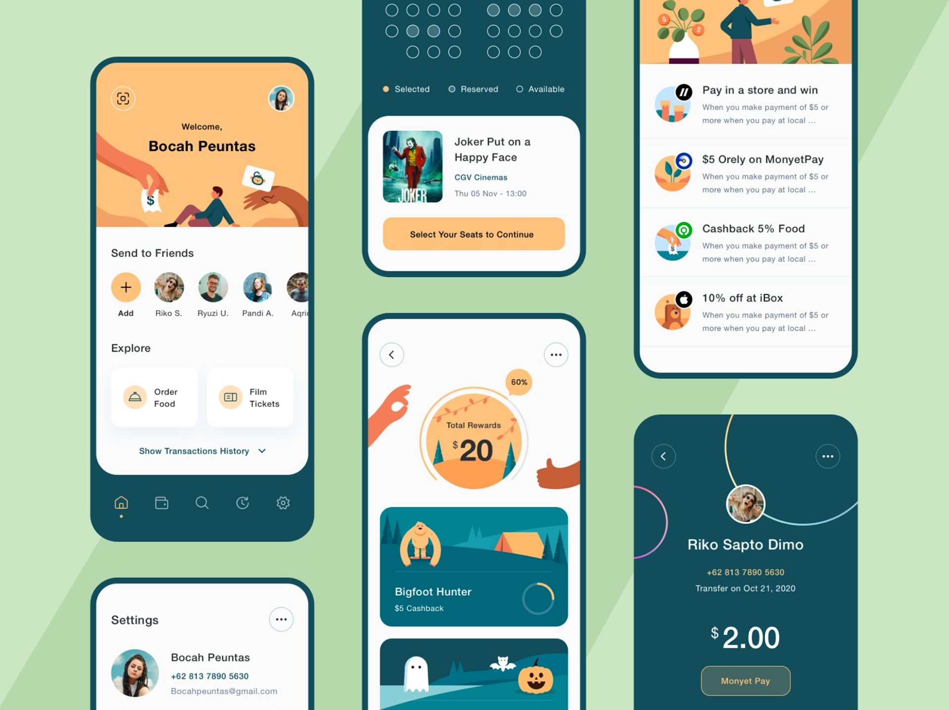Flat card design