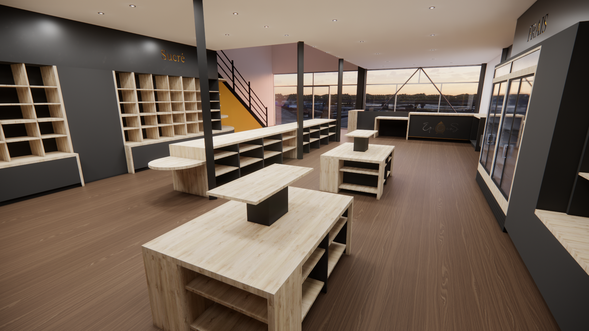 Rendus 3D préliminaires du projet
