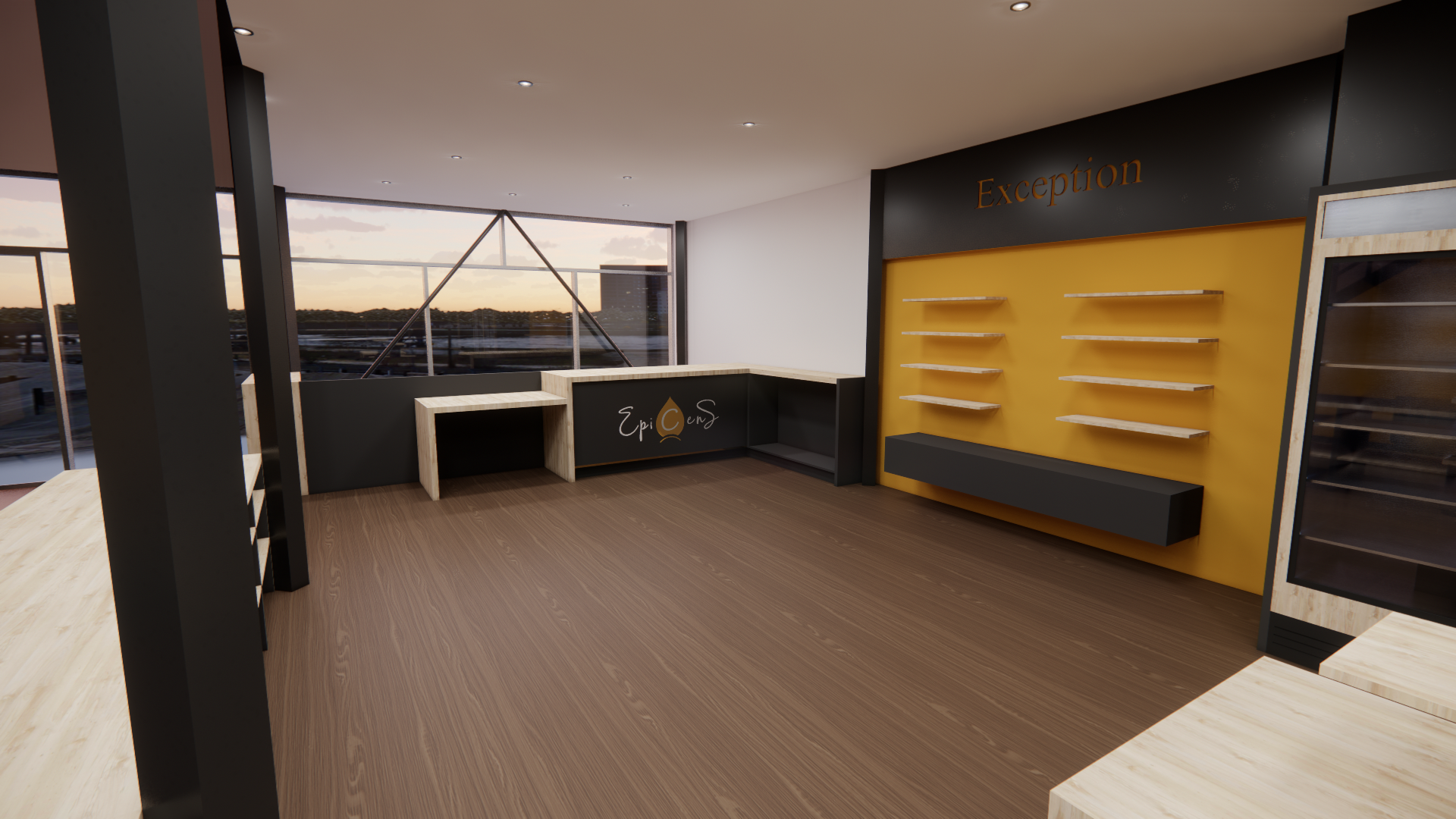 Rendus 3D préliminaires du projet