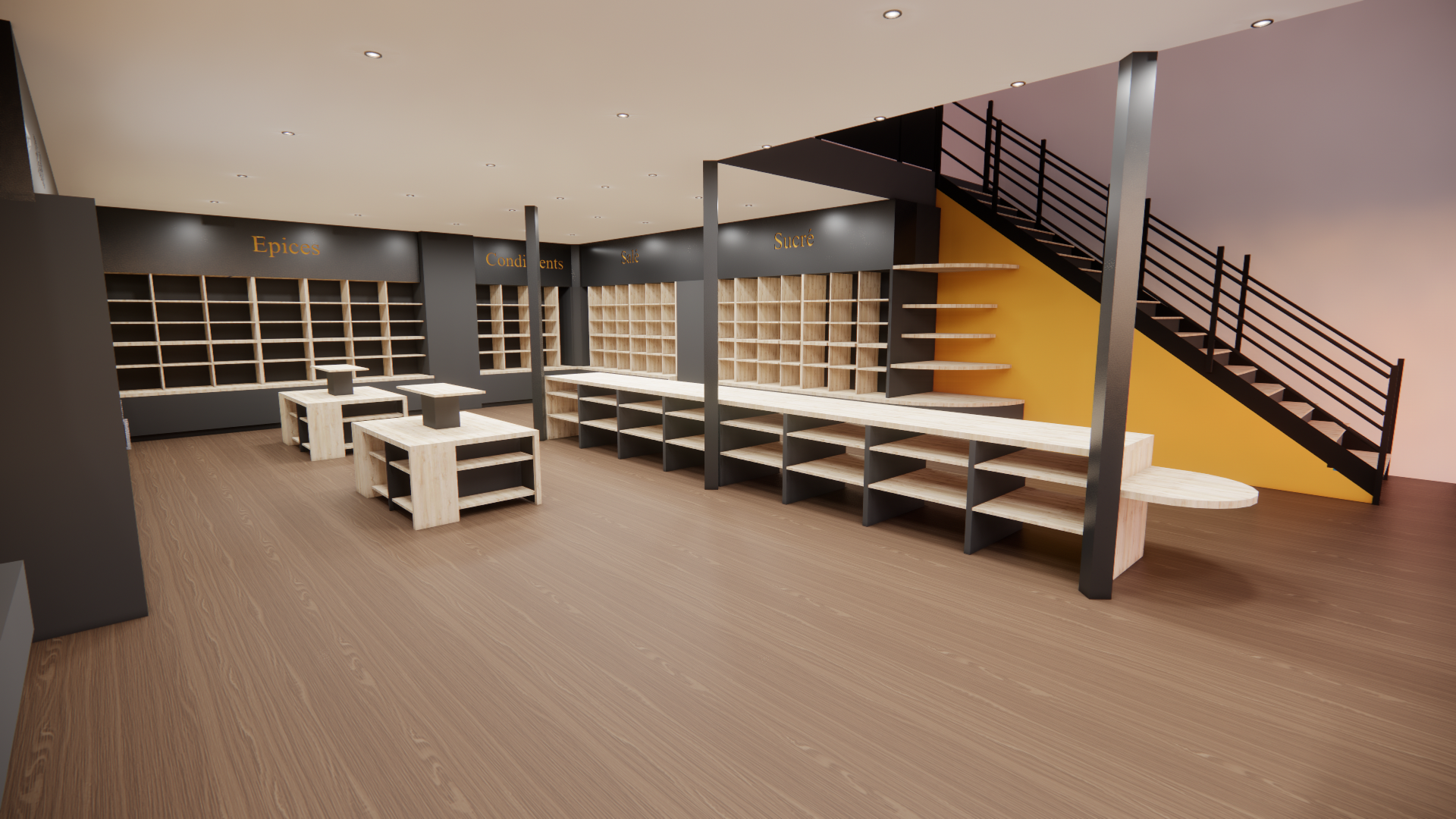 Rendus 3D préliminaires du projet