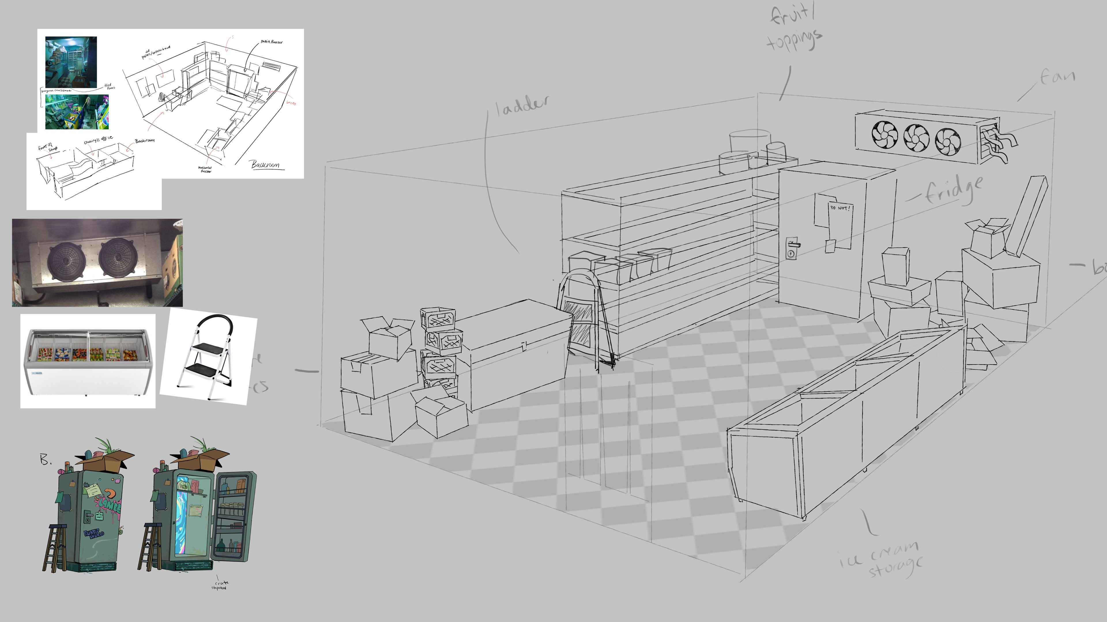 Walk-in freezer sketch