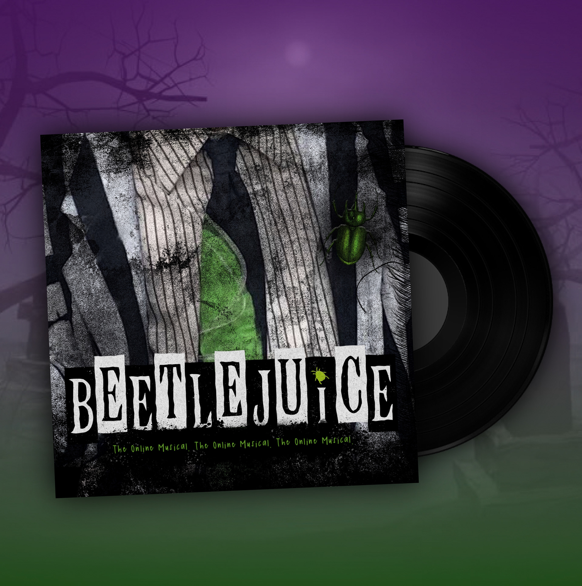 Vinyl record mock-up. 