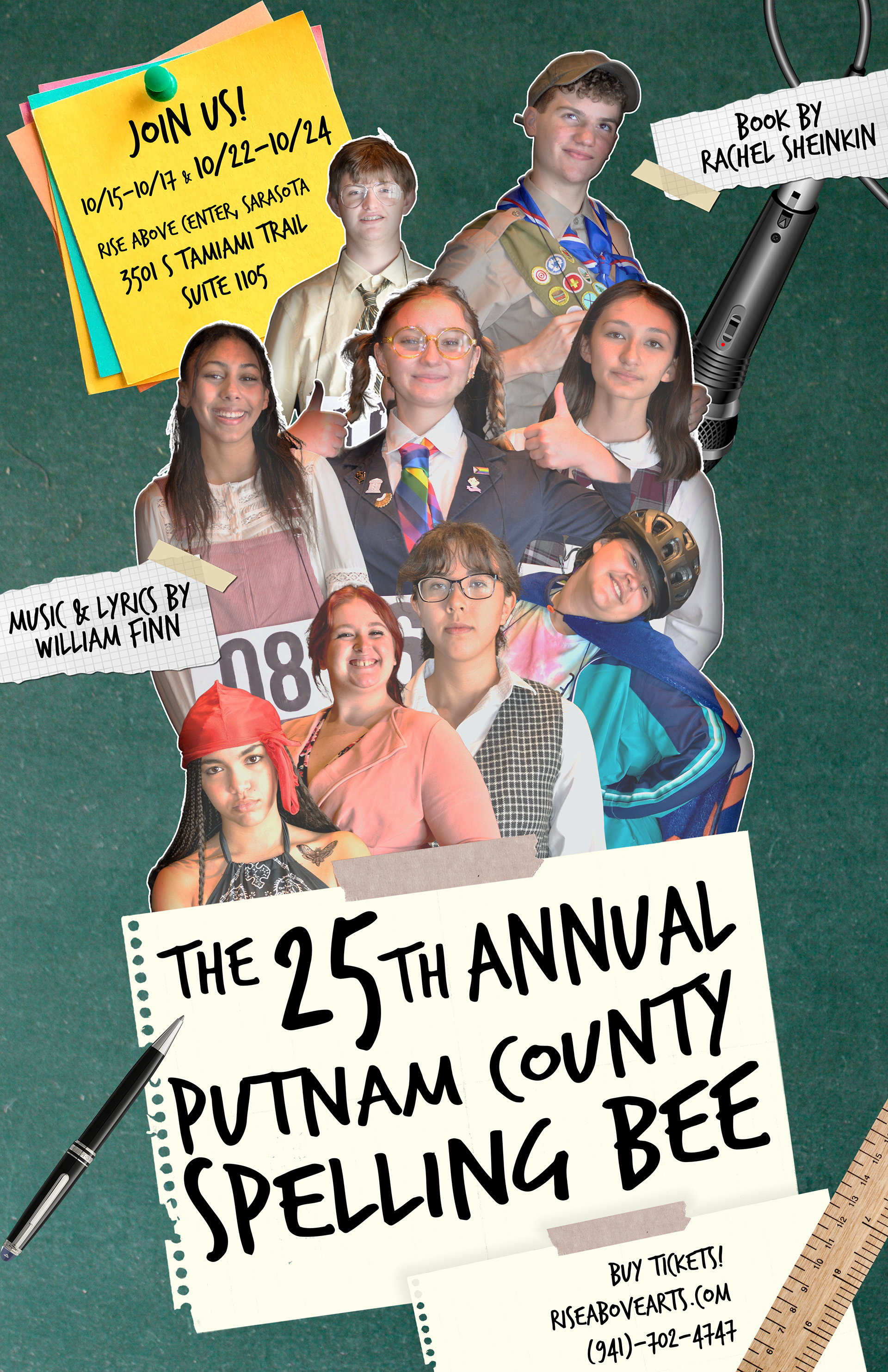 The 25th Annual Putnam County Spelling Bee Poster for Rise Above Performing Arts Company 