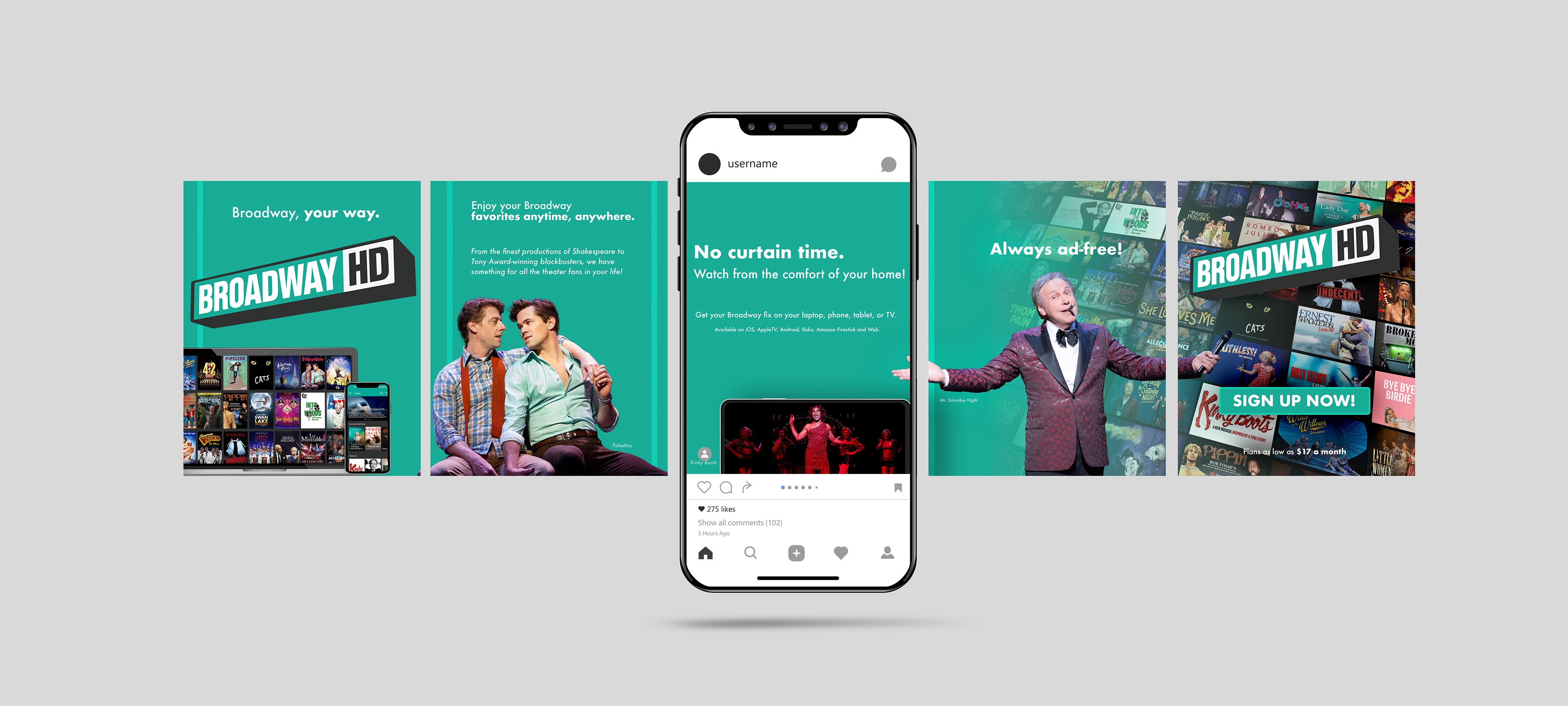 Mockup ad for BroadwayHD.