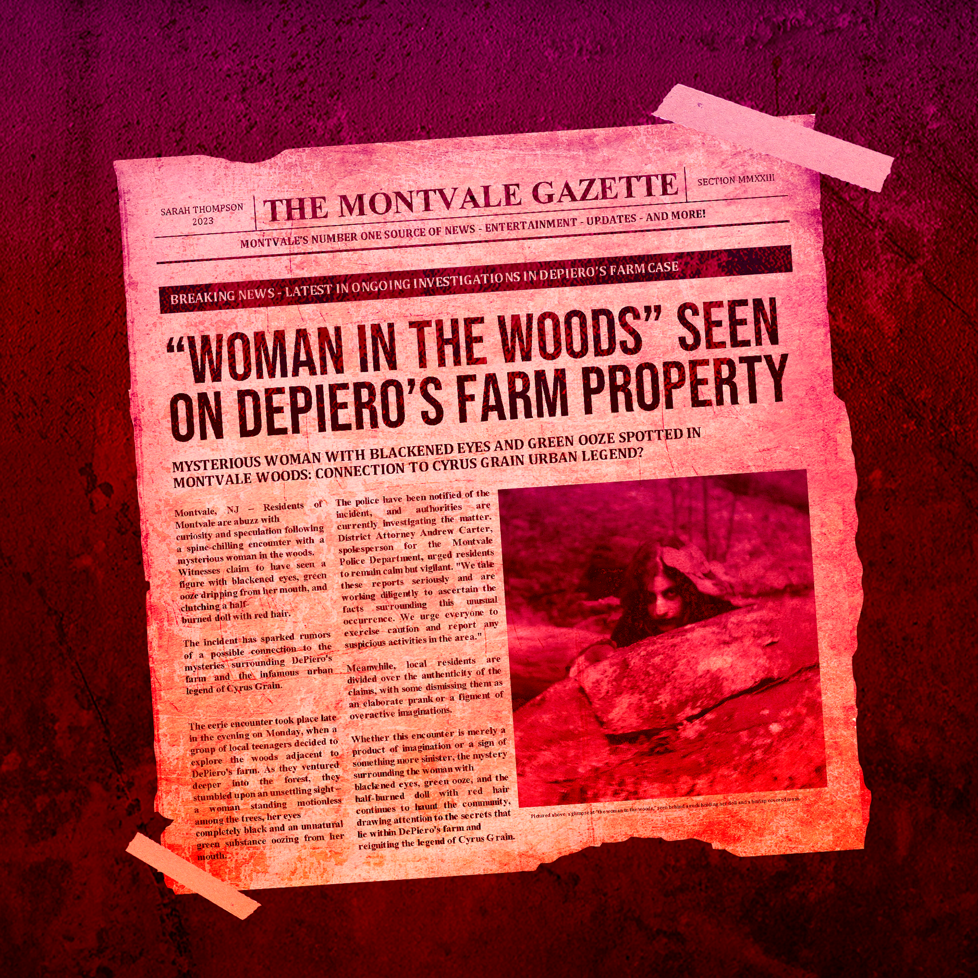 A teaser for one of the main characters of Pantophobia Haunted Attraction for the 2023 season.