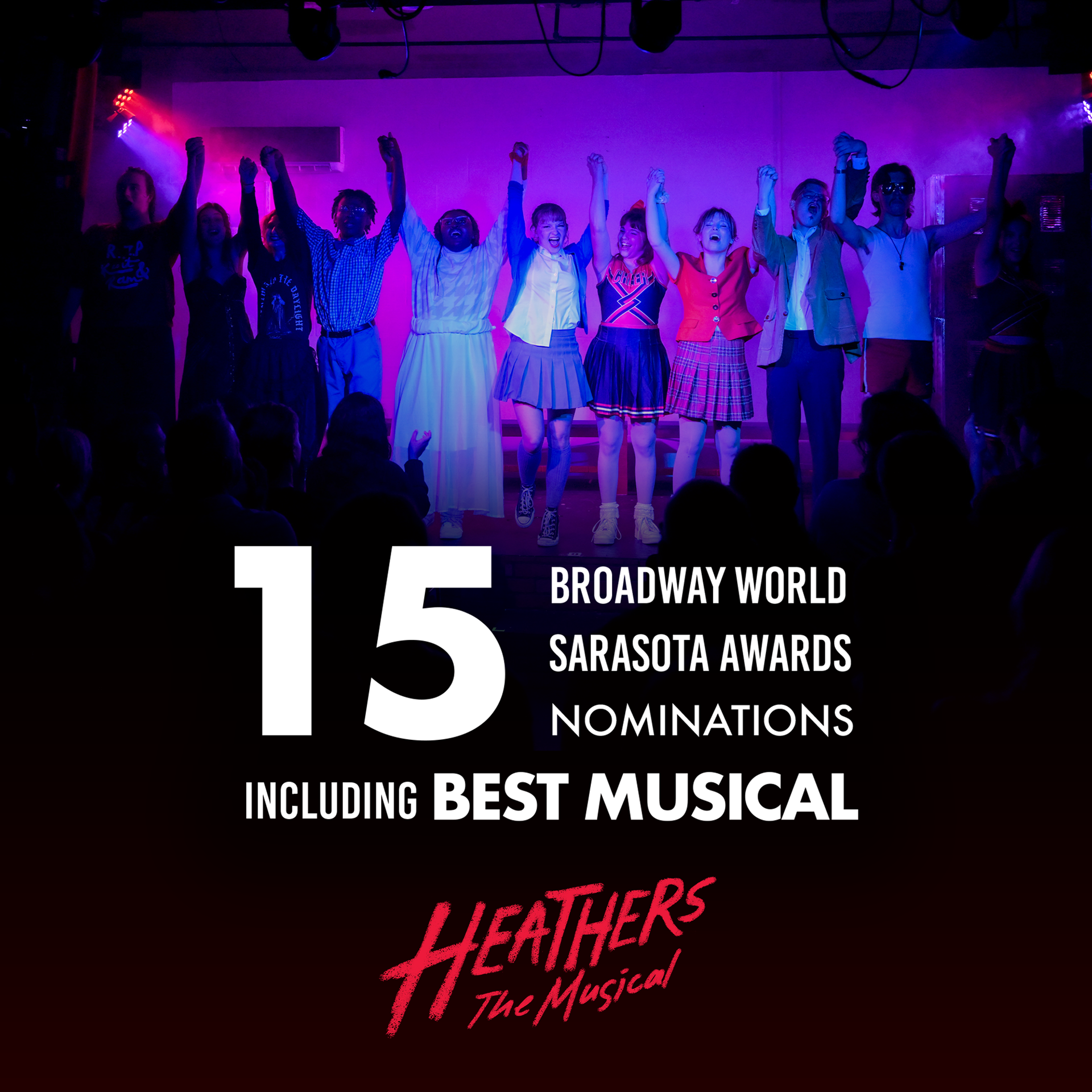 Promotional campaign for the HEATHERS award cycle.