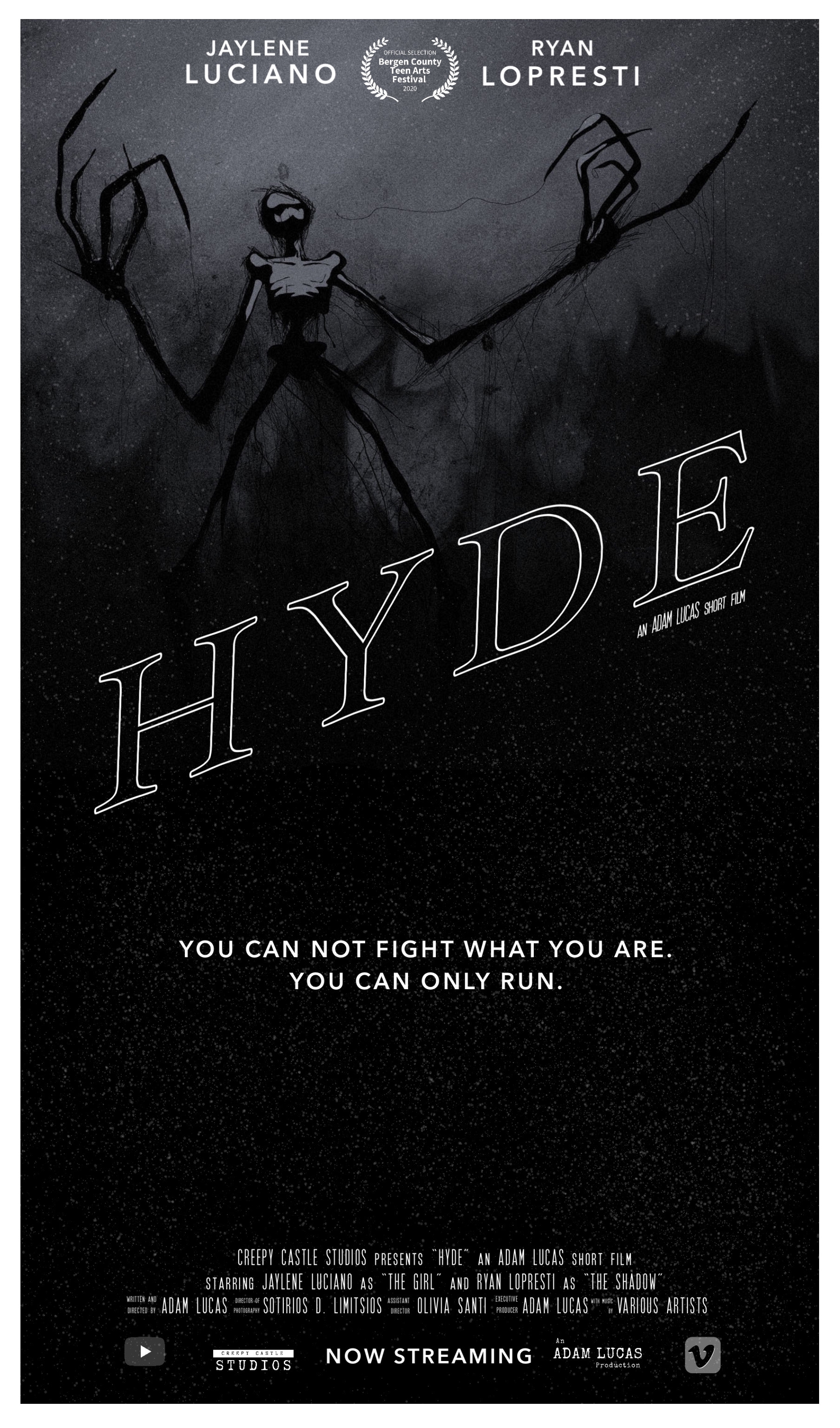 The official poster for HYDE (2020)