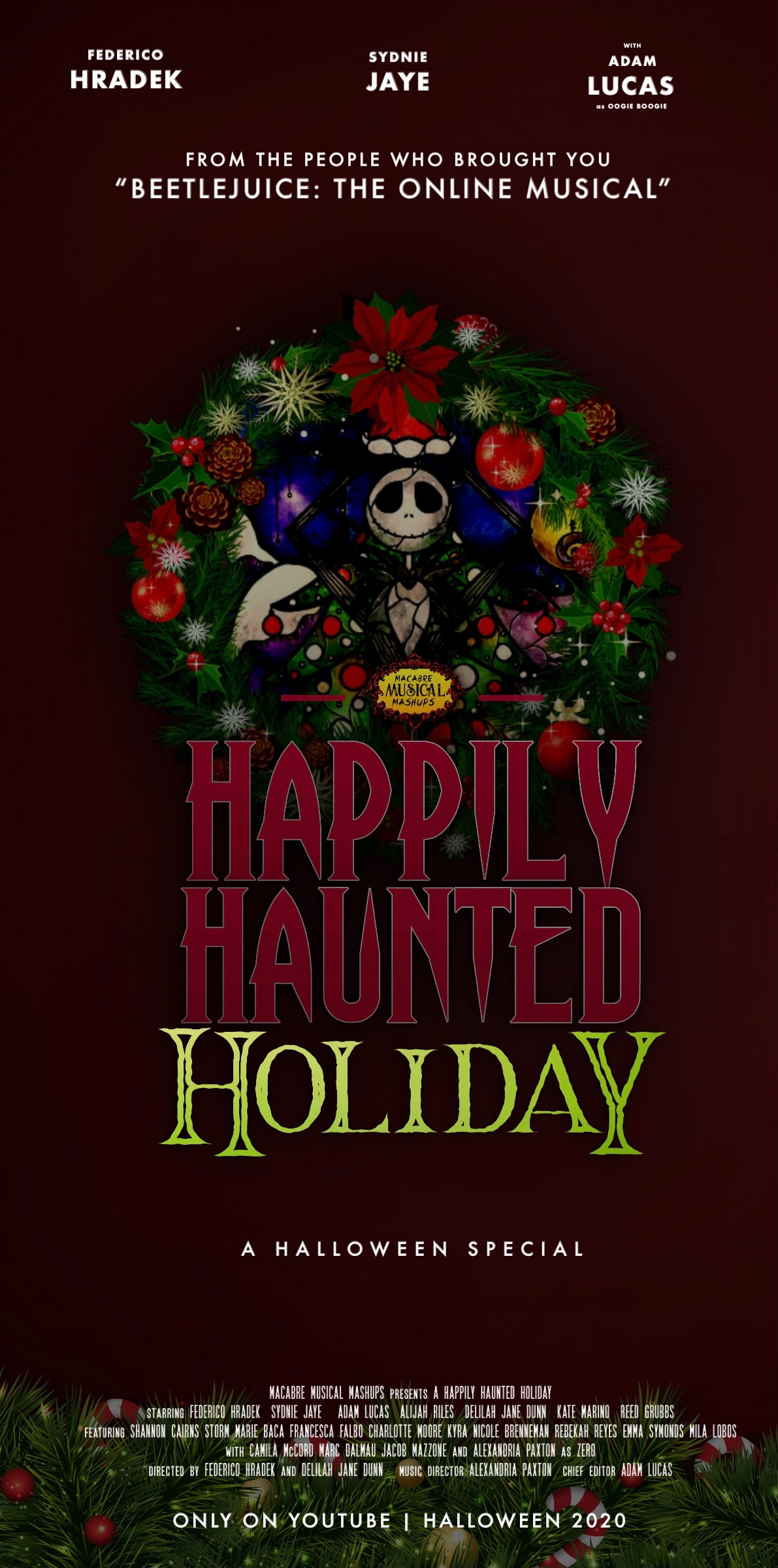 The official poster for Macabre Musical Mashups: Happily Haunted Holiday (2020)