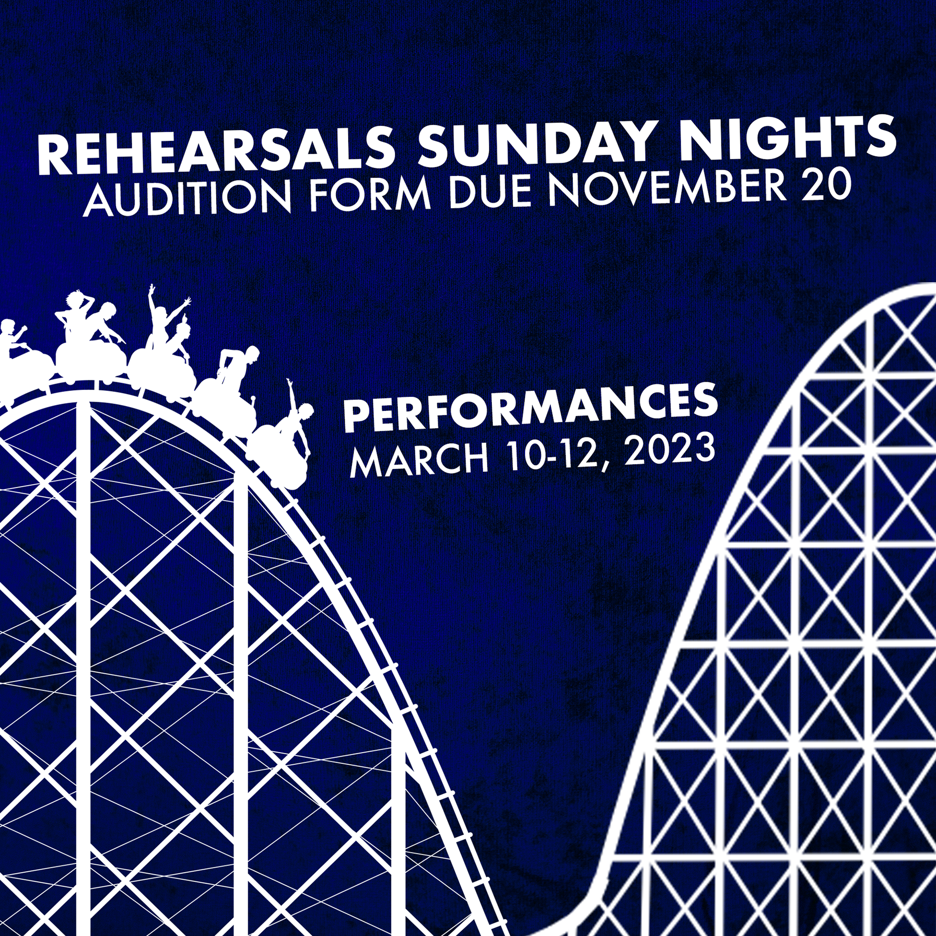 Audition post for a local production of "Ride the Cyclone."