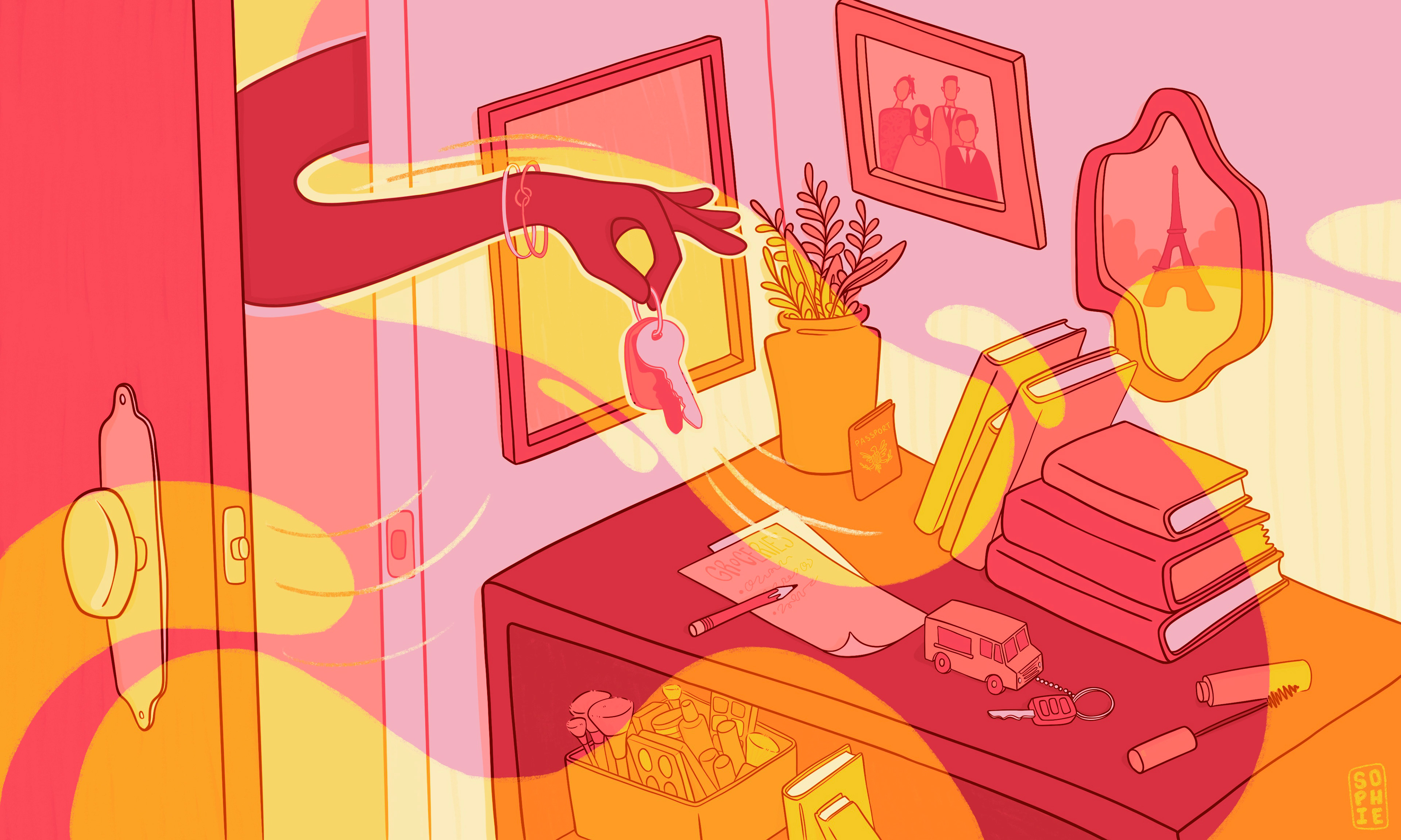 Illustration for NPR NextGeneration Radio USC https://usc2024.nextgenradio.org/carmen-dianne-cultivates-new-home-with-mobile-farmers-market/