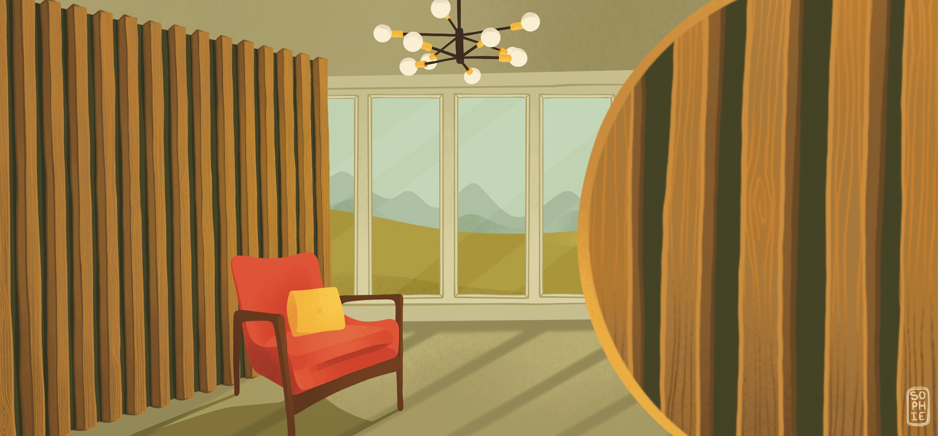 Illustration for Oregon 1859 Magazine