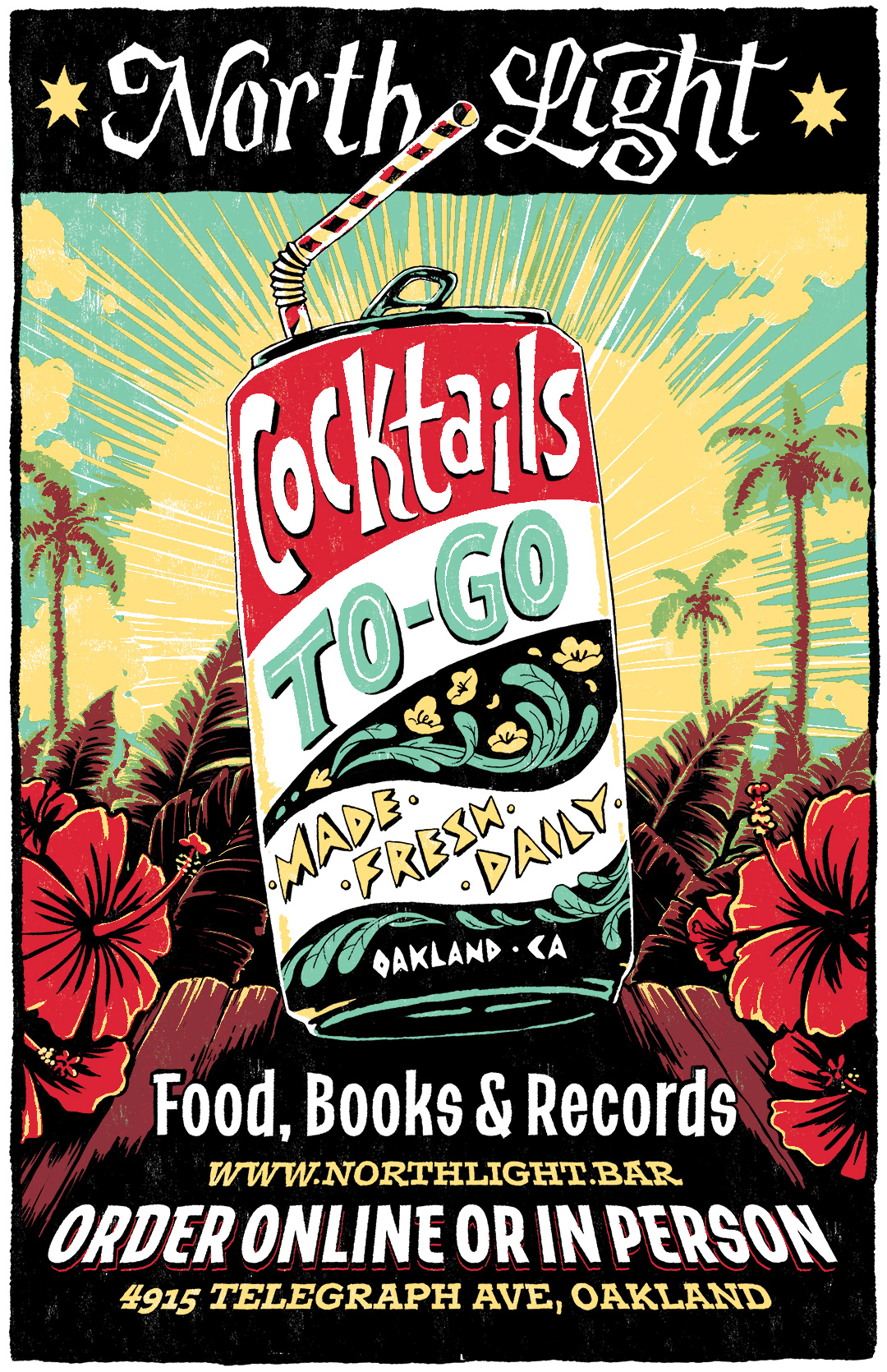Cocktails To Go | poster design | North Light | 2020