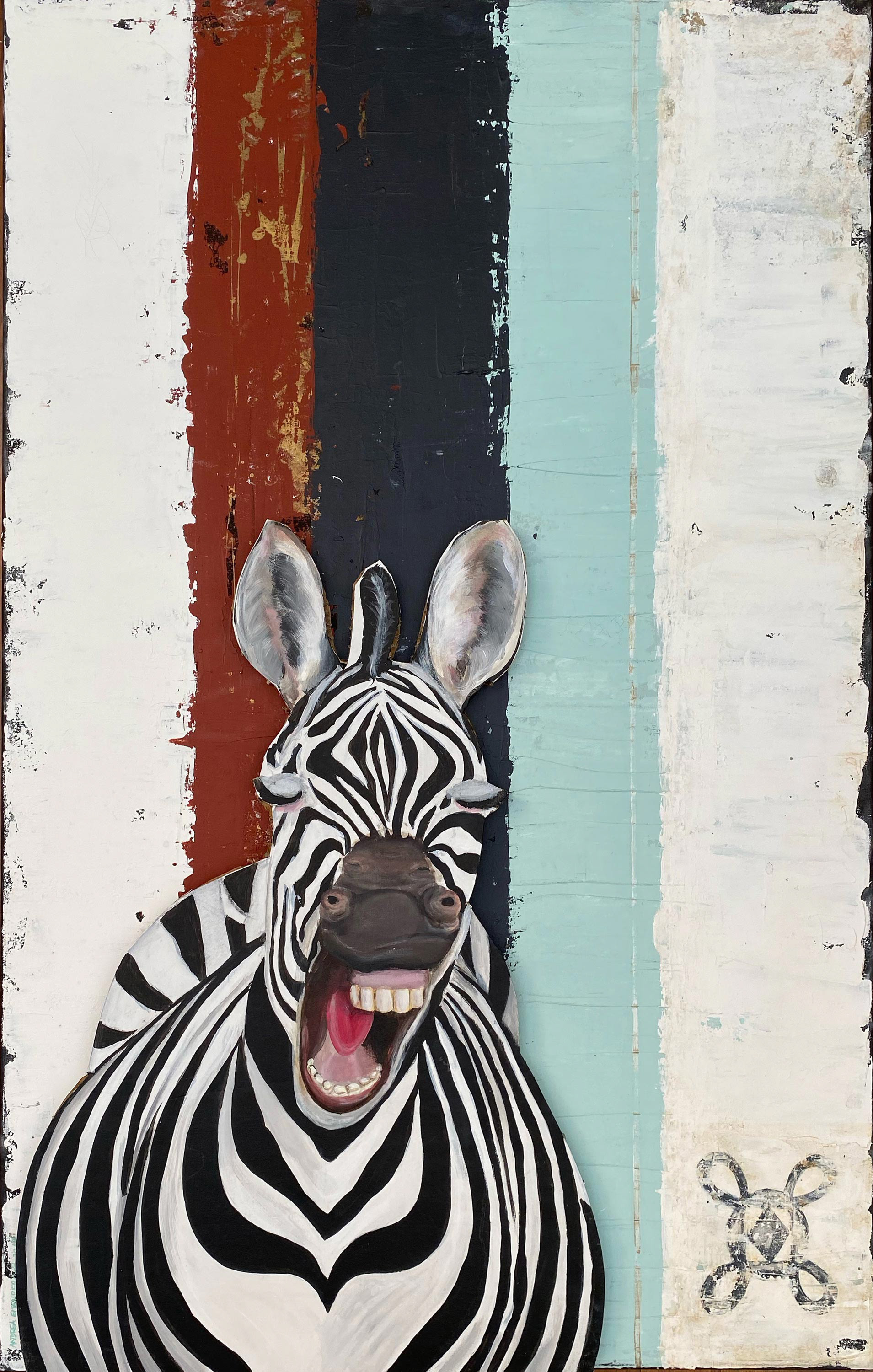 Moving Zebra 110 x 70 cm