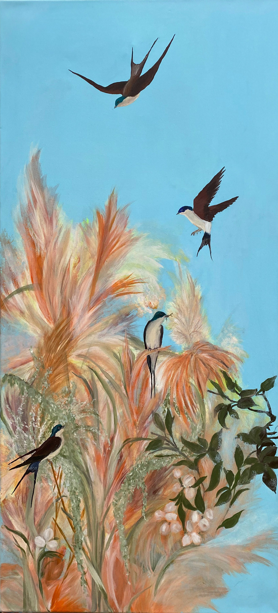 Les Hirondelles 130 x 59 cm