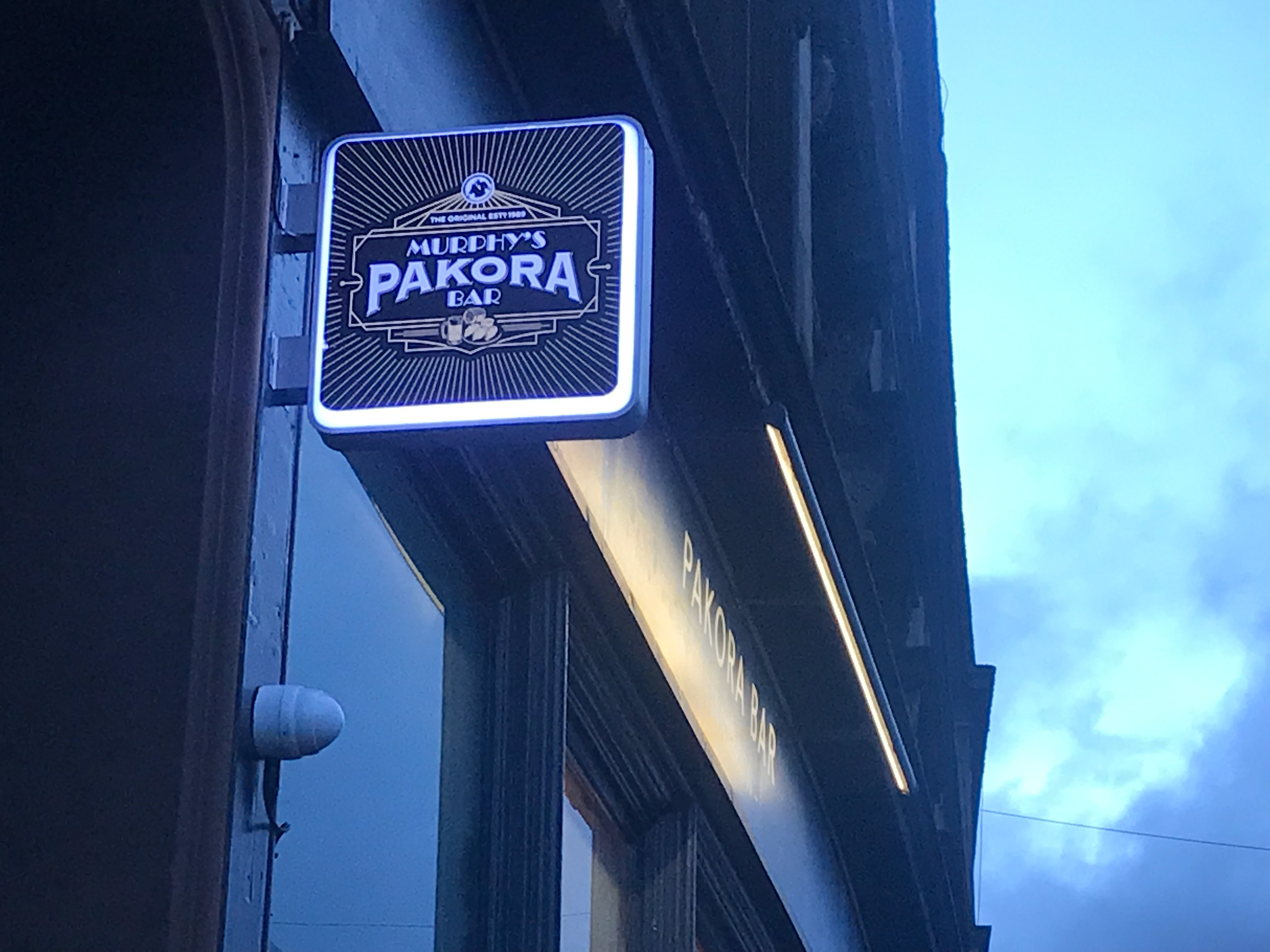 Outstanding signage design for city centre restaurant.