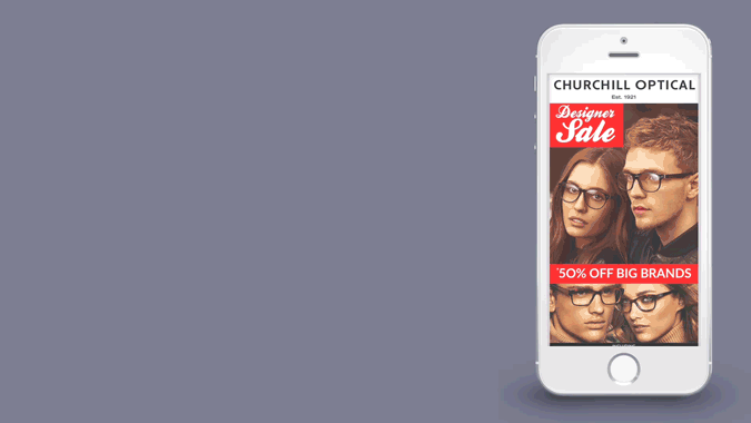 Engaging email content, with visually descriptive animated graphics.